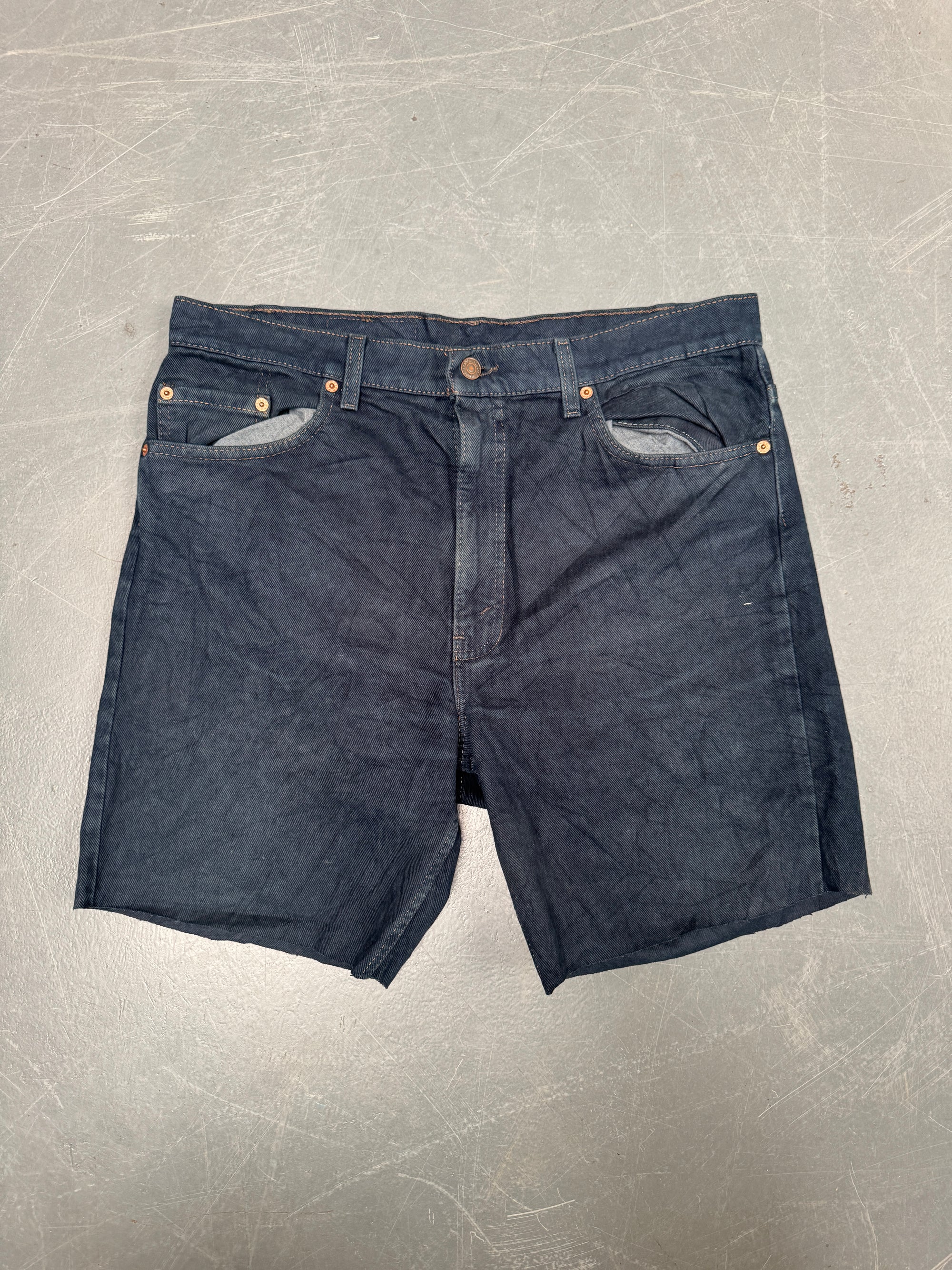 Vintage Levis Cut Off Denim Shorts - 90s Made - W 36 - SH865