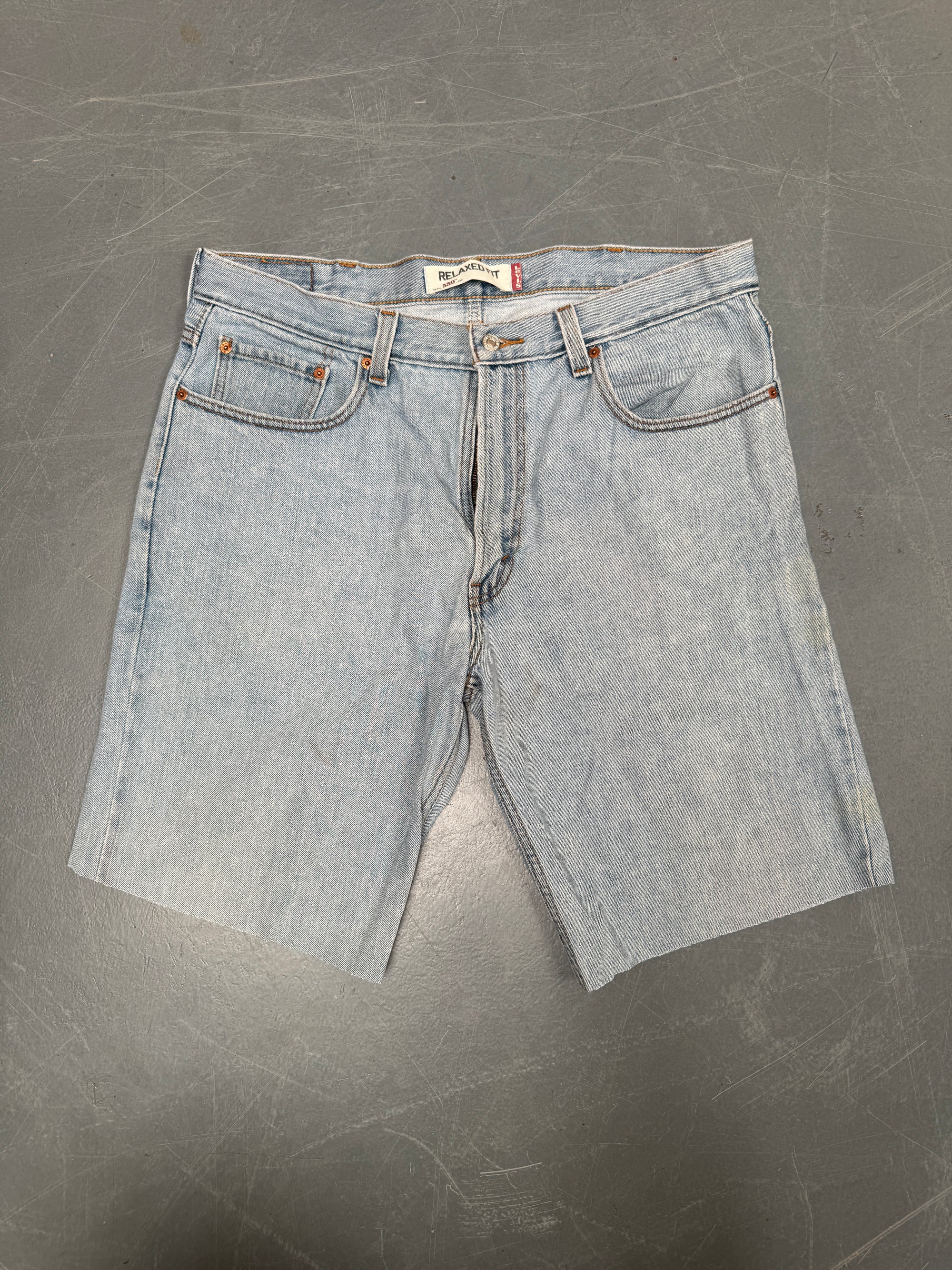Vintage Levis Cut Off Denim Shorts - 90s Made - W 36 - SH867