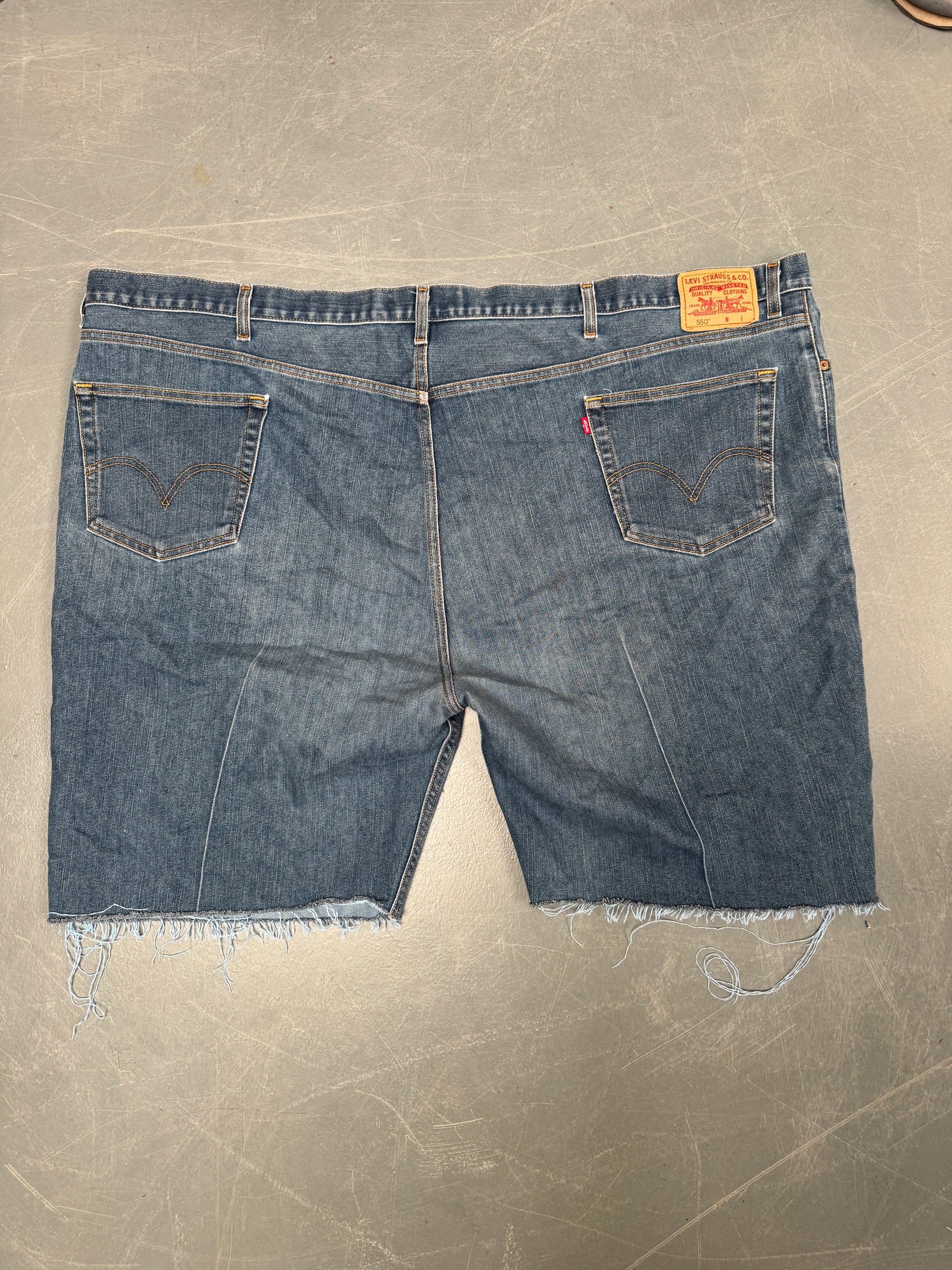Vintage Levis Cut Off Denim Shorts - 90s Made - W 60 - SH871