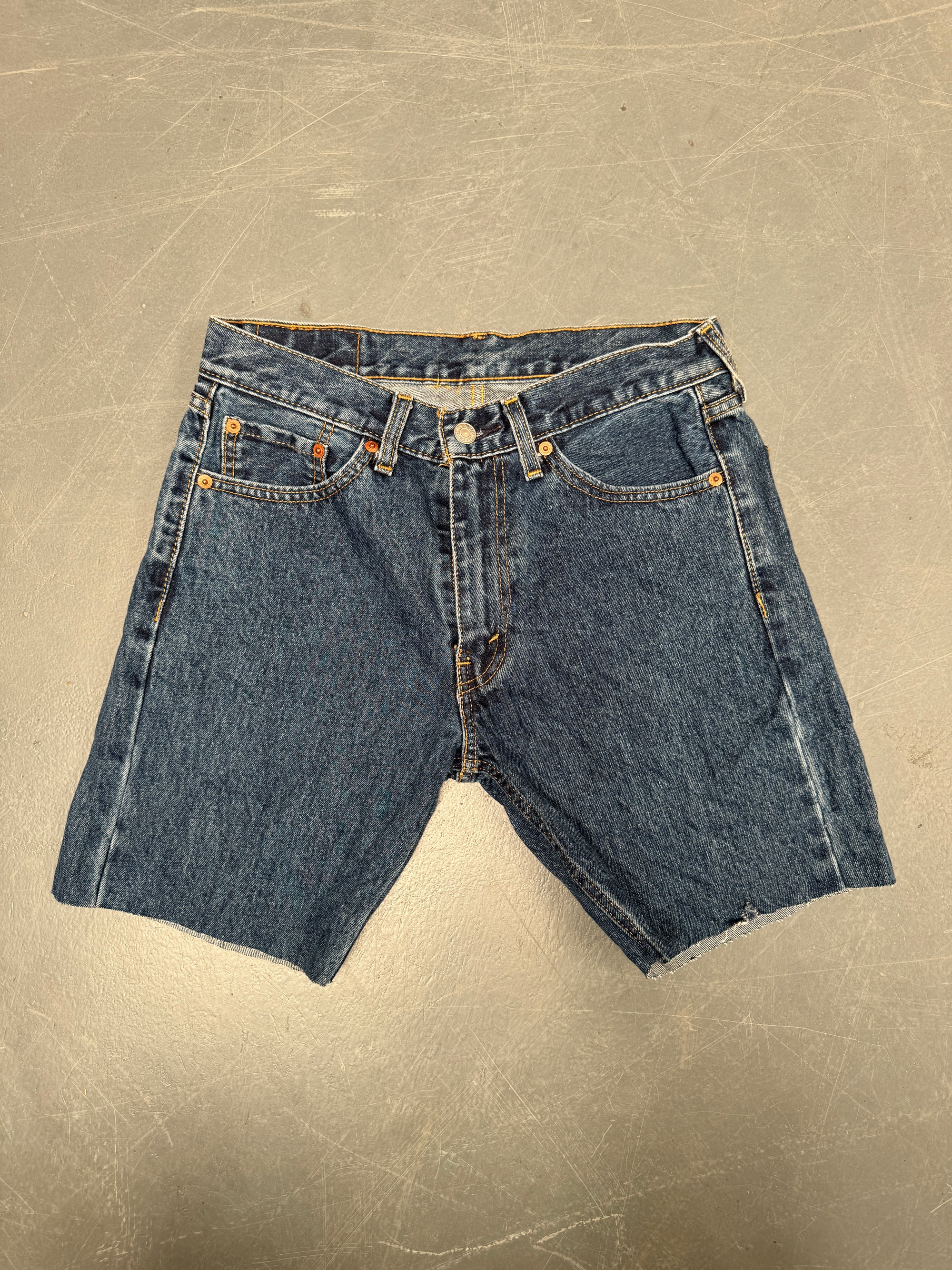 Vintage Levis Cut Off Denim Shorts - 90s Made - W 28 - SH886