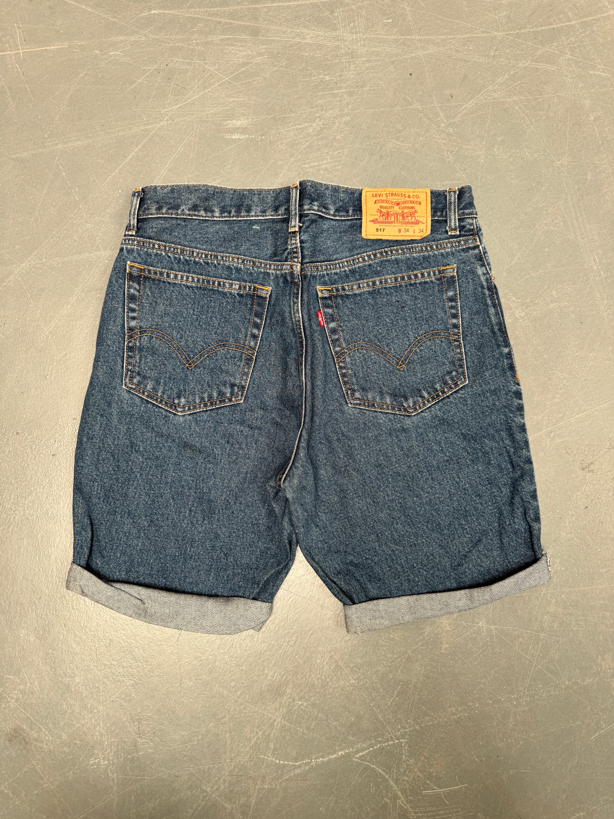 Vintage Levis Cut Off Denim Shorts - 90s Made - W 32 - SH890