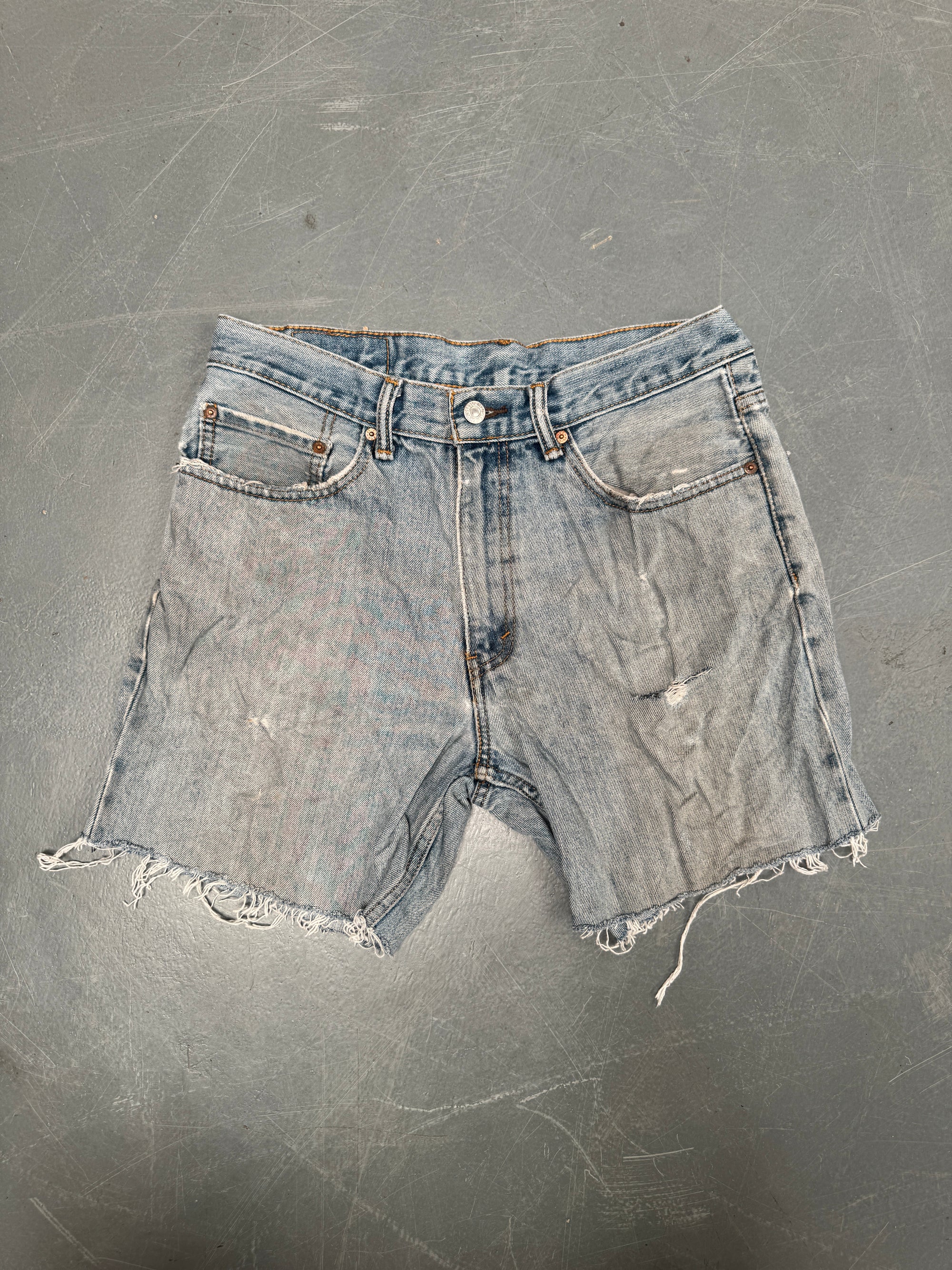 Vintage Levis Cut Off Denim Shorts - 90s Made - W 30 - SH894