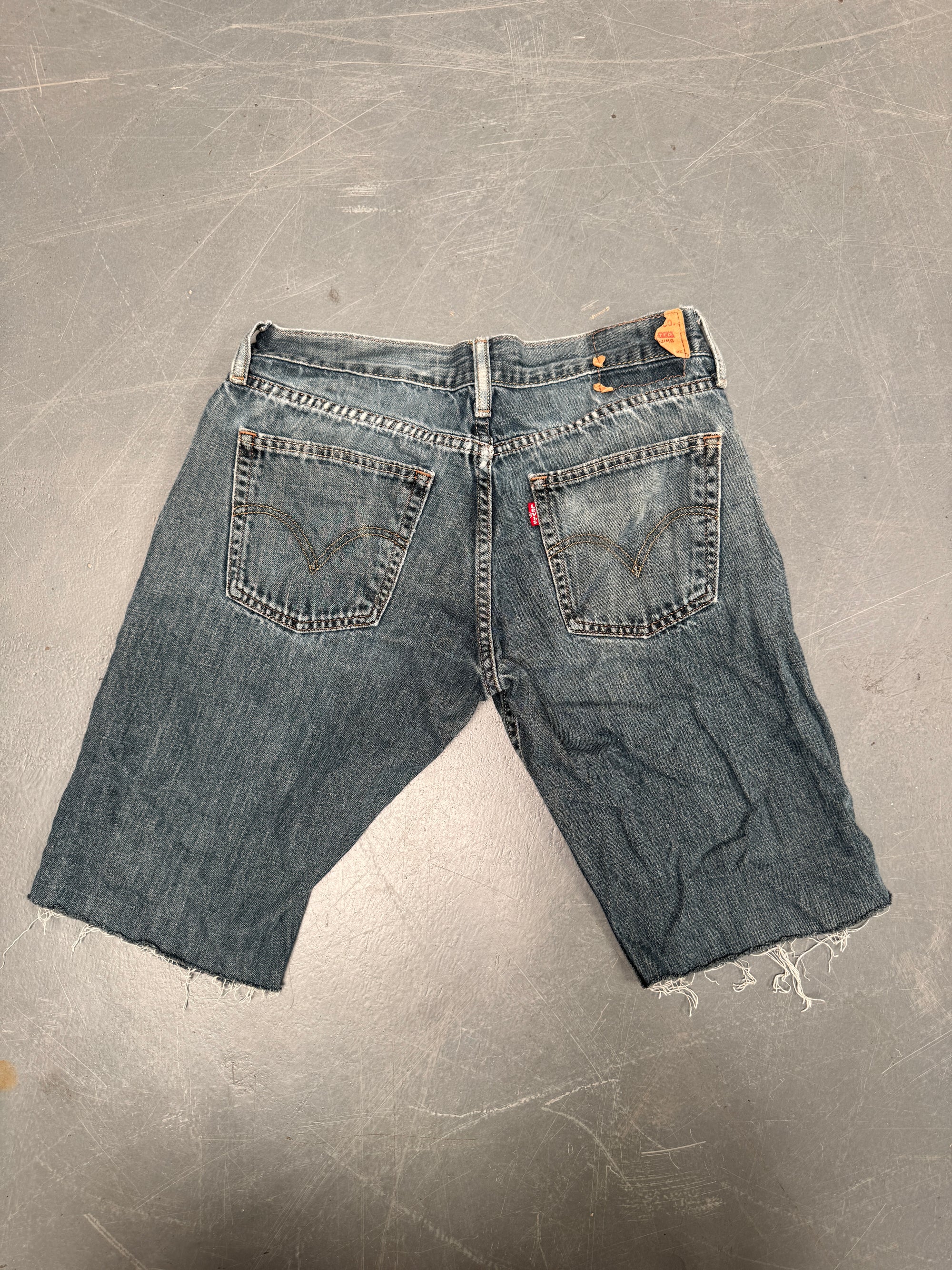 Vintage Levis Cut Off Denim Shorts - 90s Made - W 30 - SH895