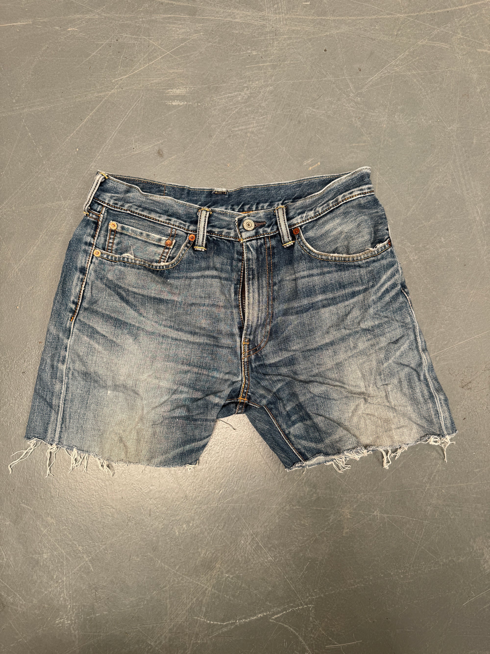 Vintage Levis Cut Off Denim Shorts - 90s Made - W 30 - SH899