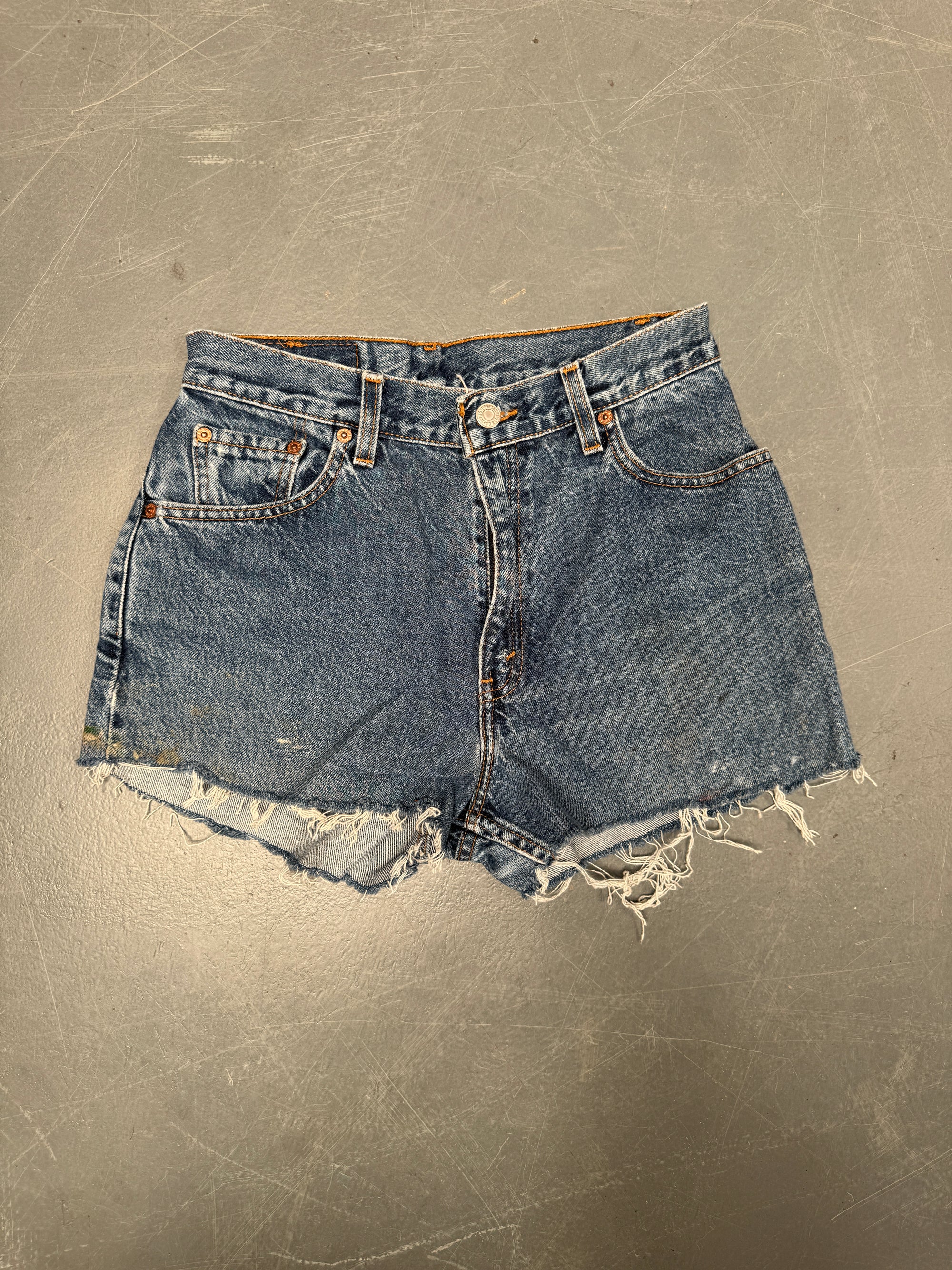 Vintage Levis Cut Off Denim Shorts - 90s Made - W 26 - SH923