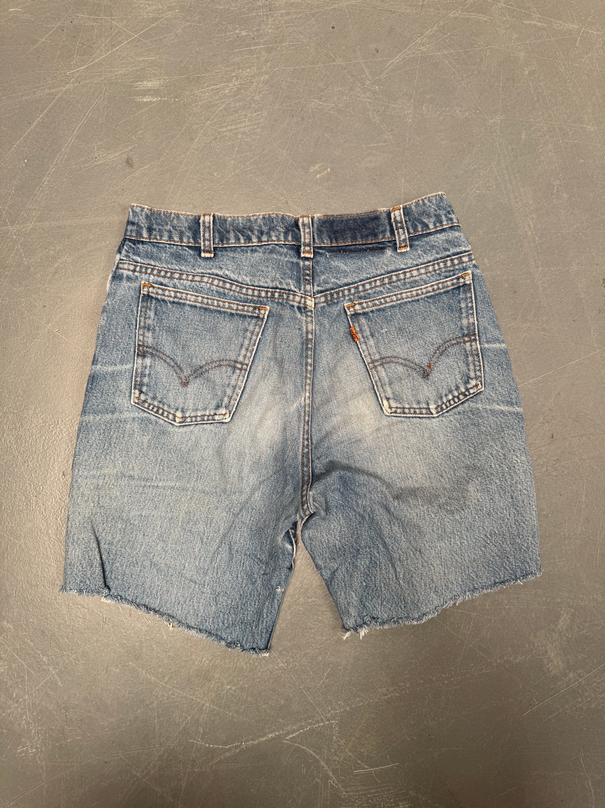 Vintage Levis Cut Off Denim Shorts - 90s Made - W 28 - SH924