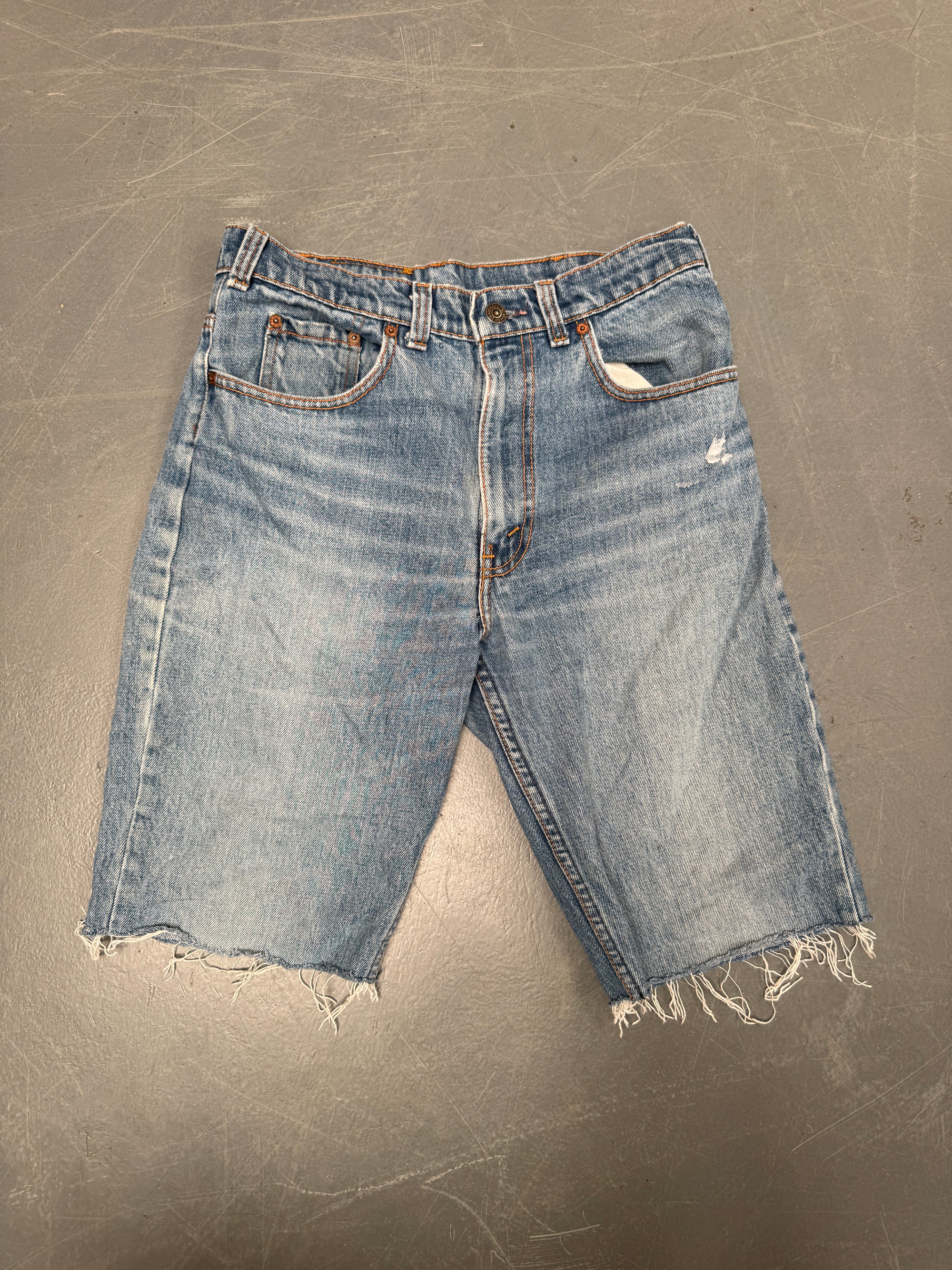 Vintage Levis Cut Off Denim Shorts - 90s Made - W 30 - SH926