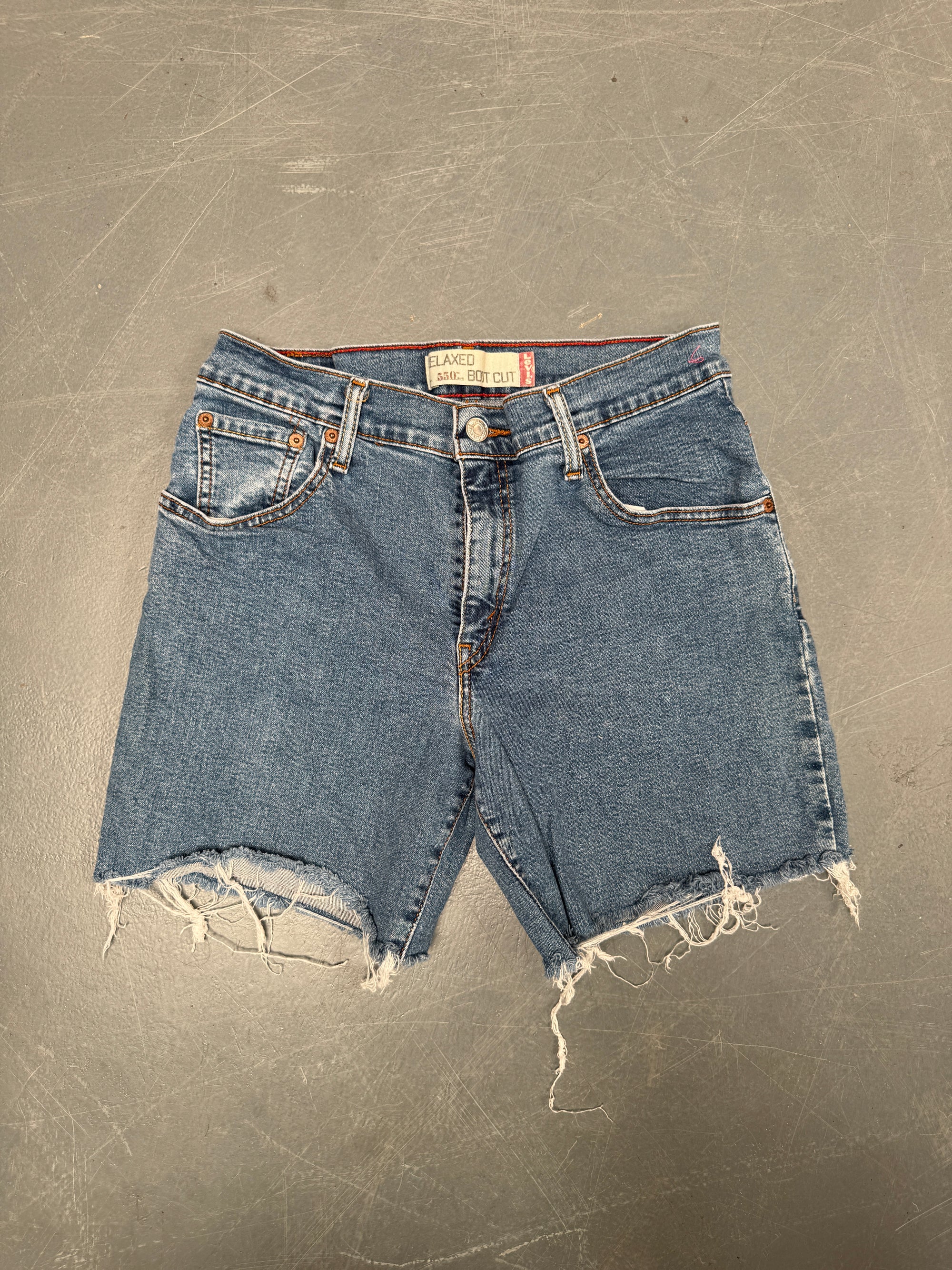 Vintage Levis Cut Off Denim Shorts - 90s Made - W 28 - SH932