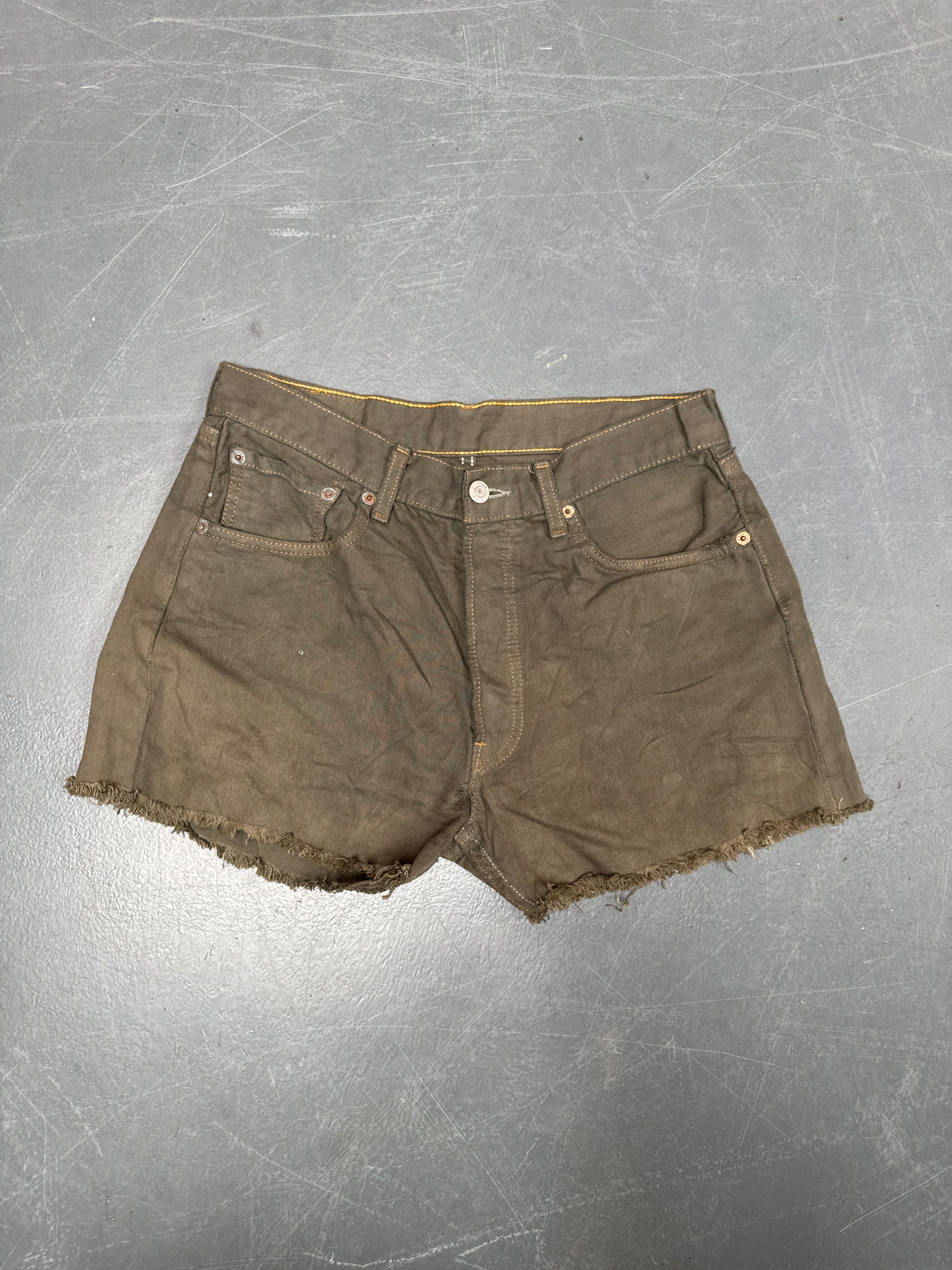 Vintage Levis Cut Off Denim Shorts - 90s Made - W 28 - SH946