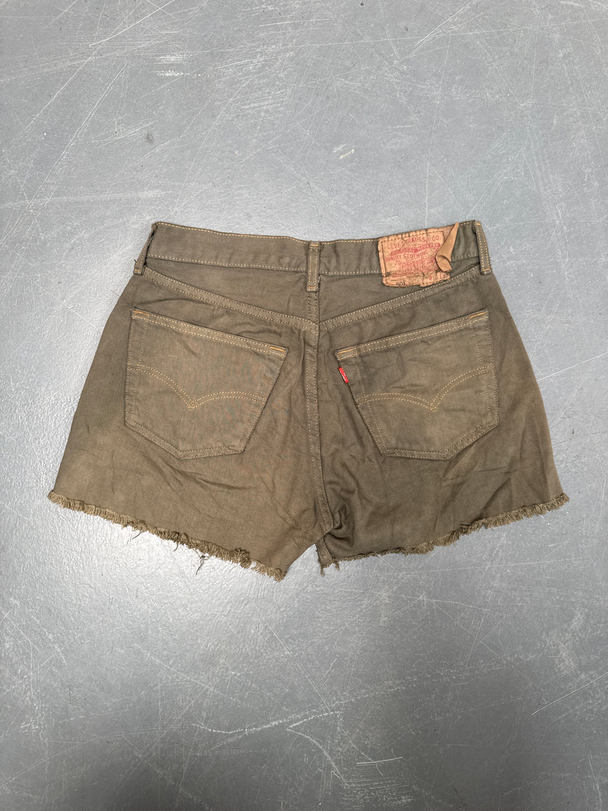 Vintage Levis Cut Off Denim Shorts - 90s Made - W 28 - SH946