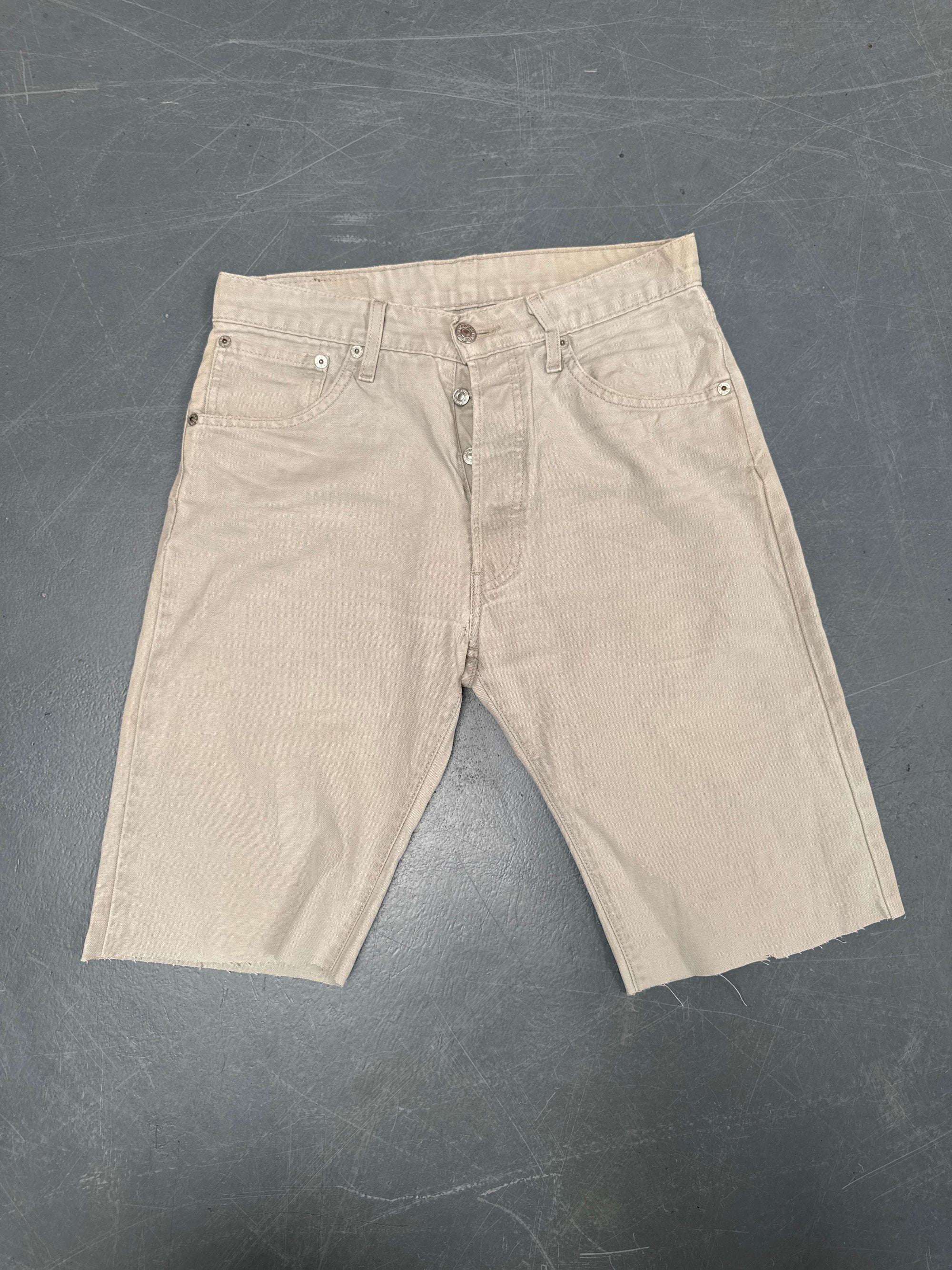 Vintage Levis Cut Off Denim Shorts - 90s Made - W 28 - SH948