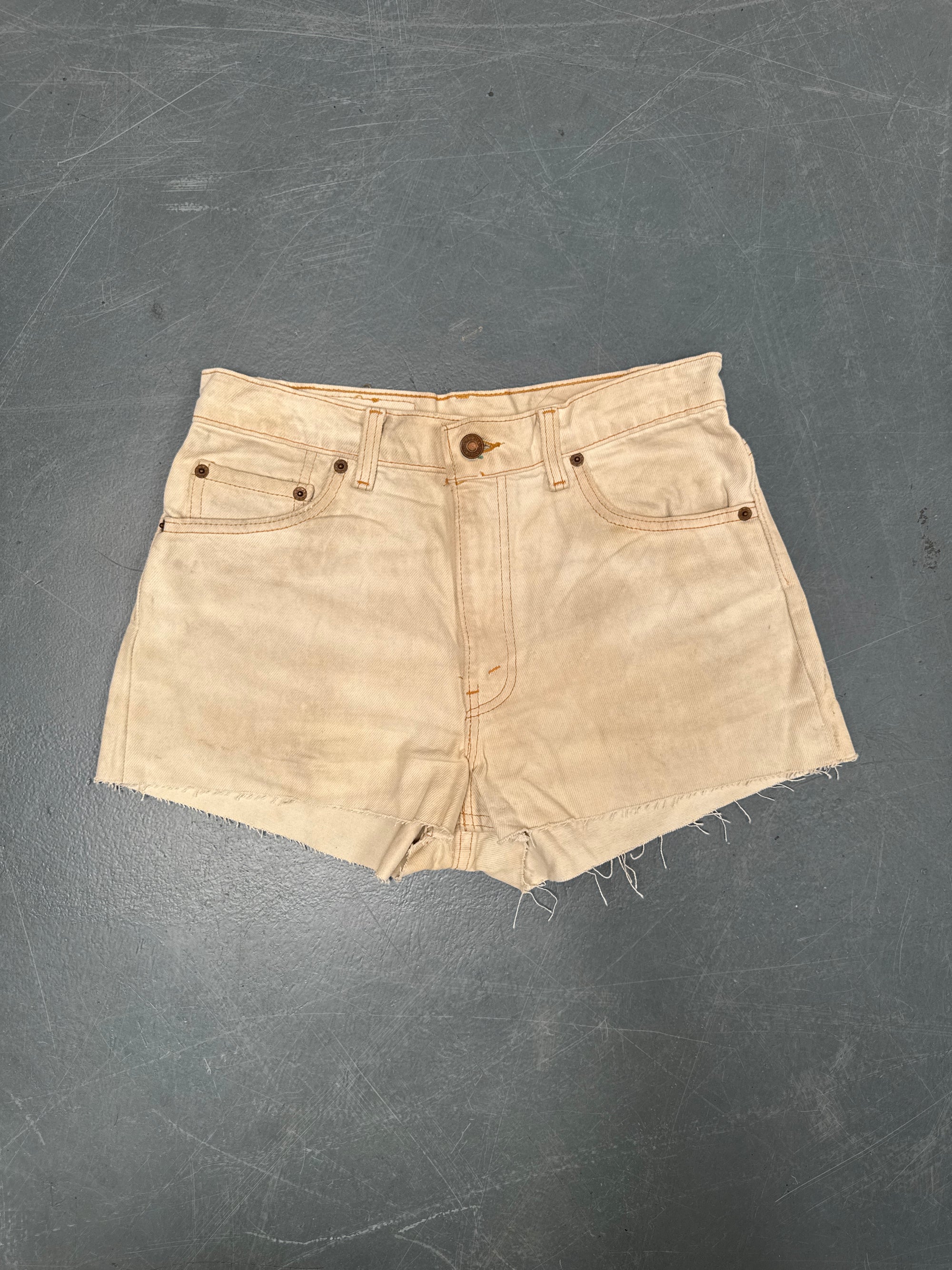 Vintage Levis Cut Off Denim Shorts - 90s Made - W 28 - SH951