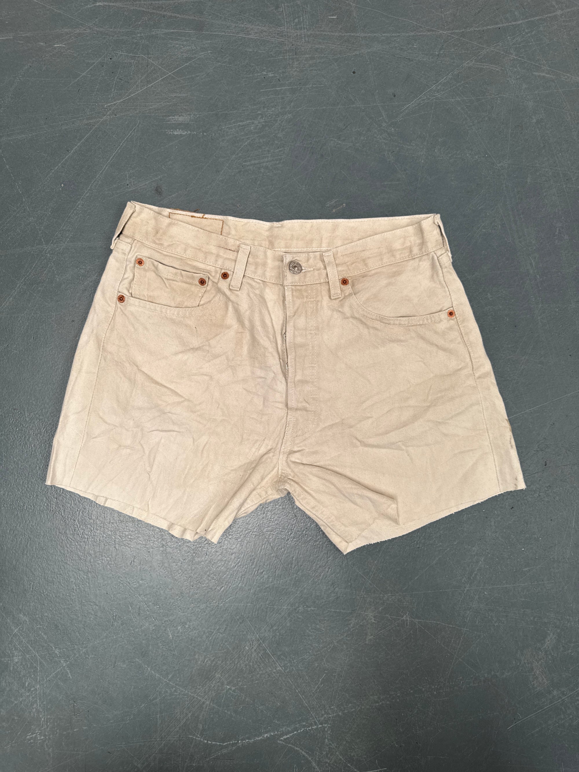 Vintage Levis Cut Off Denim Shorts - 90s Made - W 30 - SH953