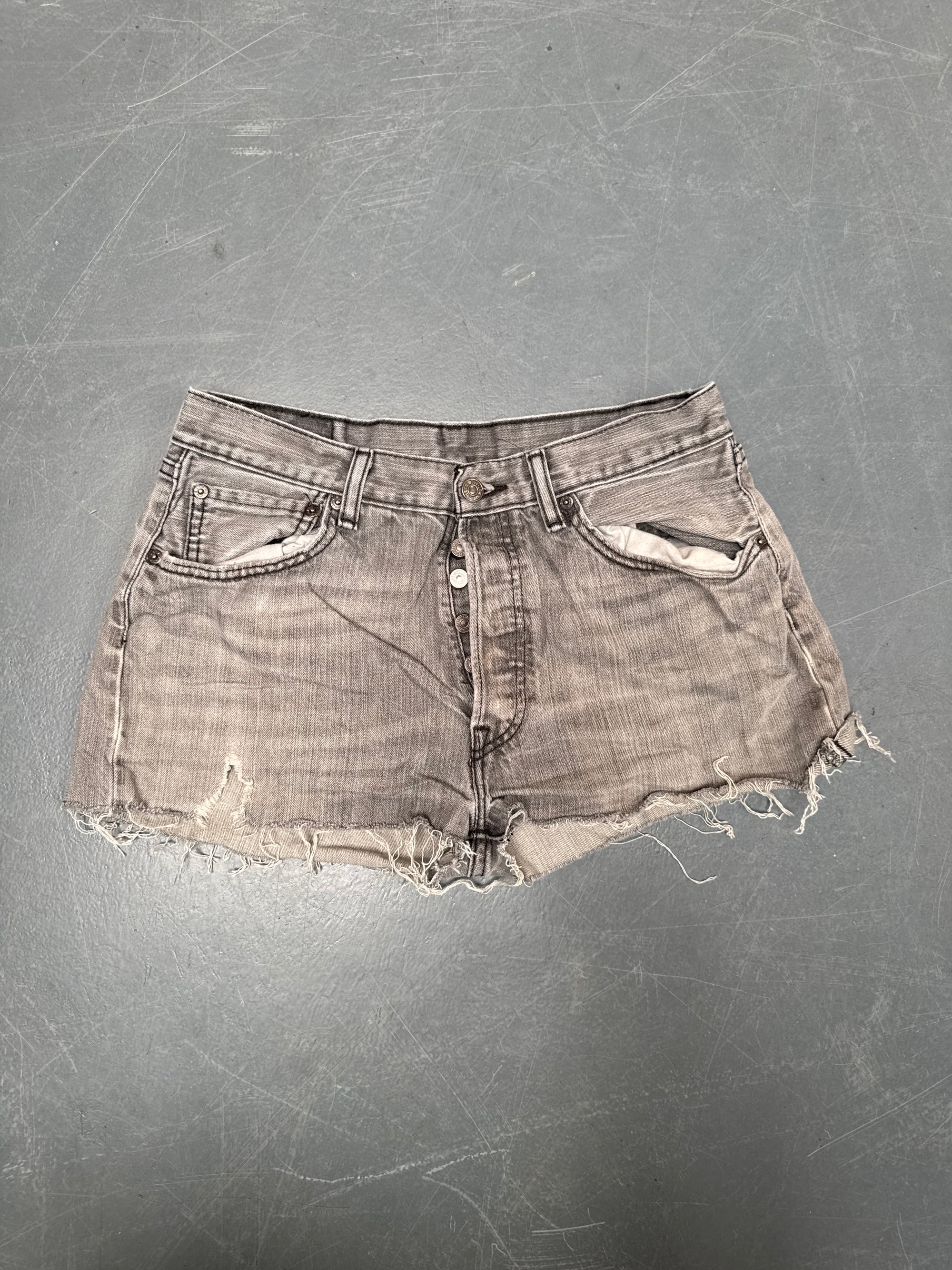 Vintage Levis Cut Off Denim Shorts - 90s Made - W 30 - SH957