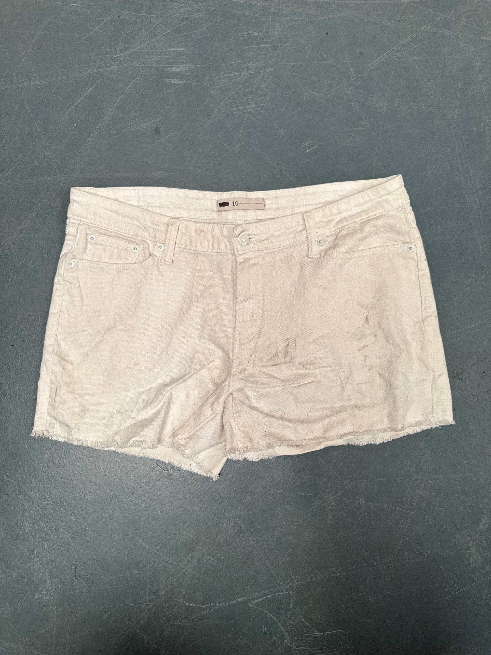 Vintage Levis Cut Off Denim Shorts - 90s Made - W 36 - SH961