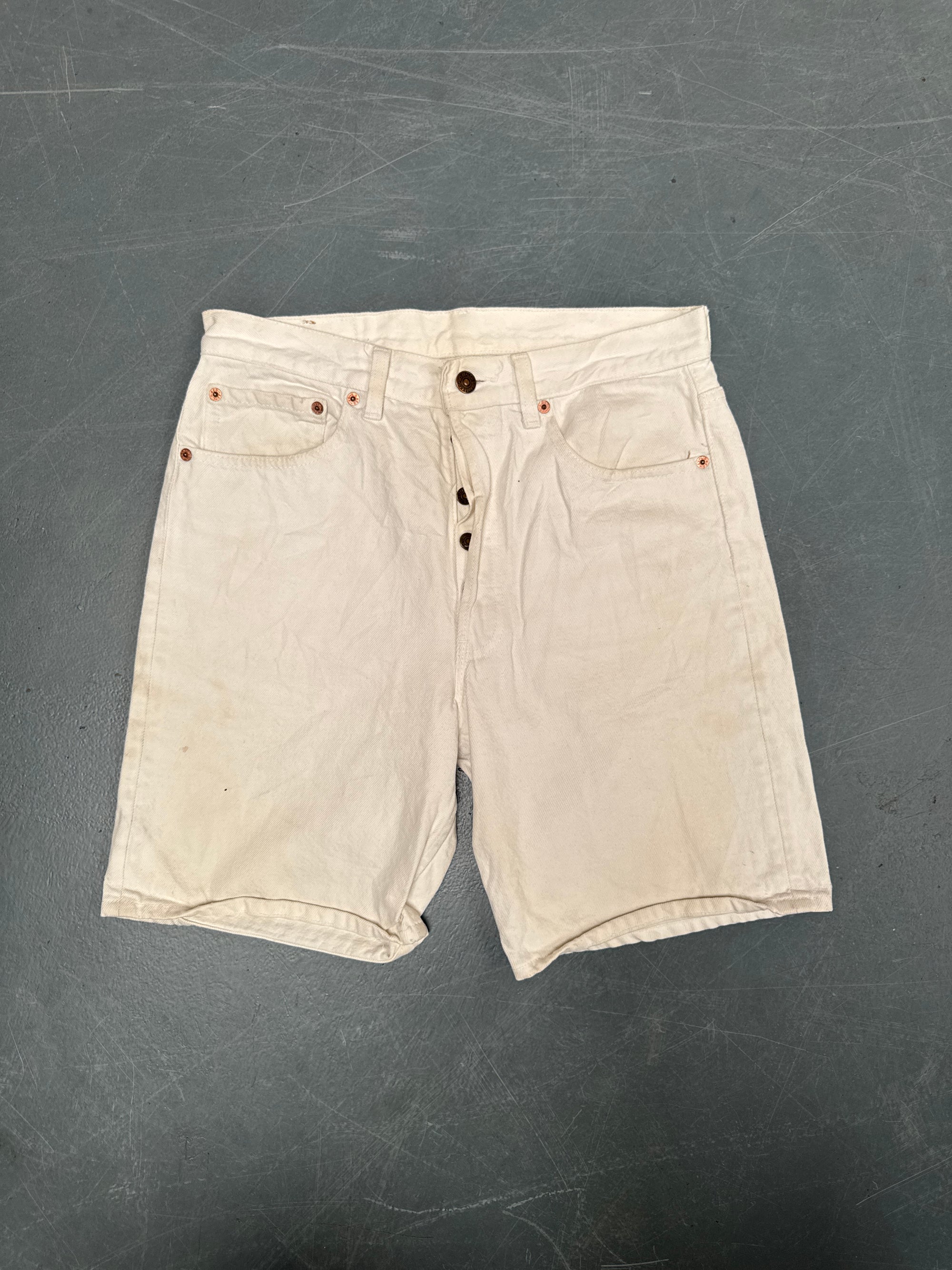 Vintage Levis Cut Off Denim Shorts - 90s Made - W 30 - SH964