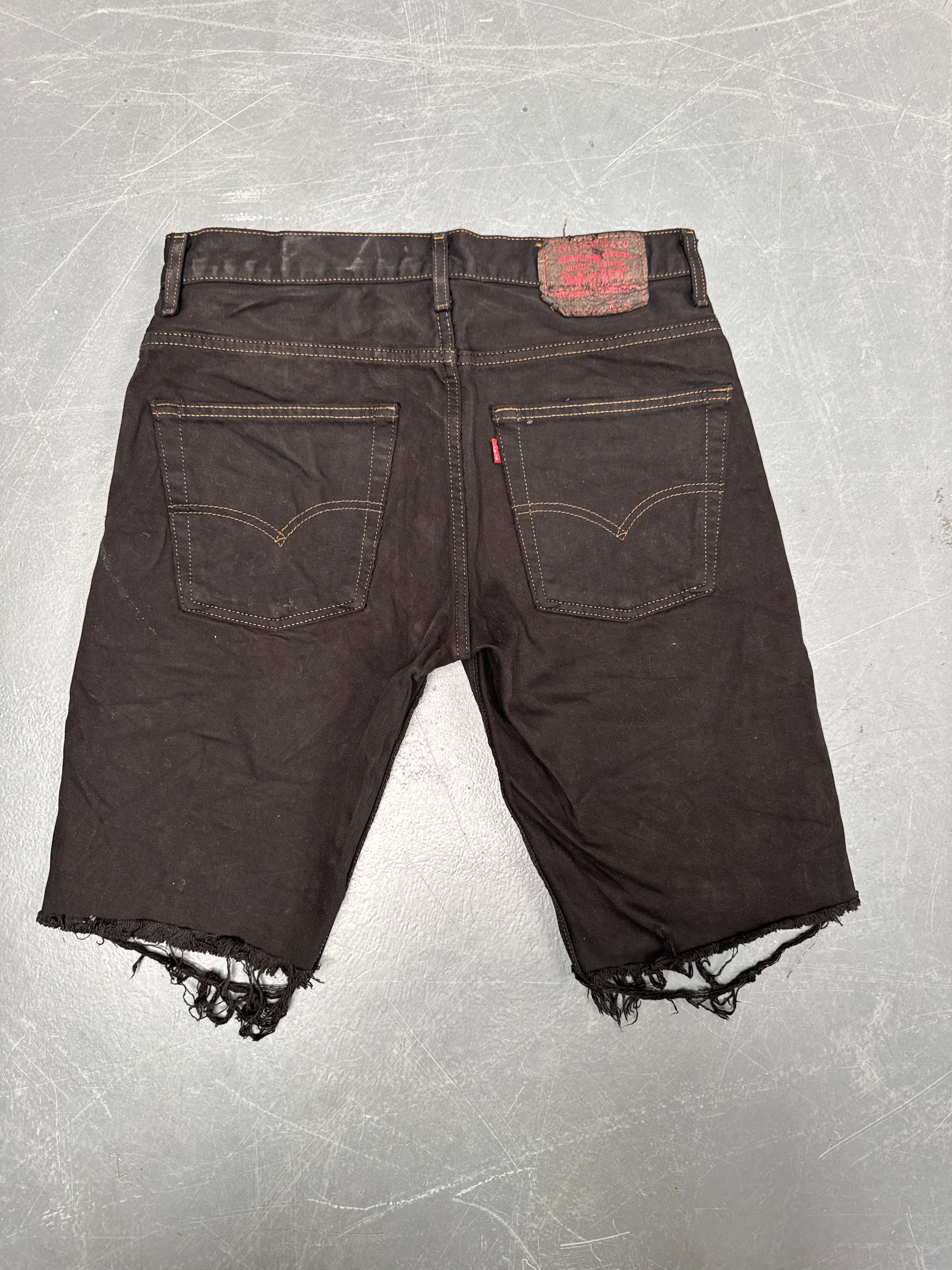 Vintage Levis Cut Off Denim Shorts - 90s Made - W 31 - SH970