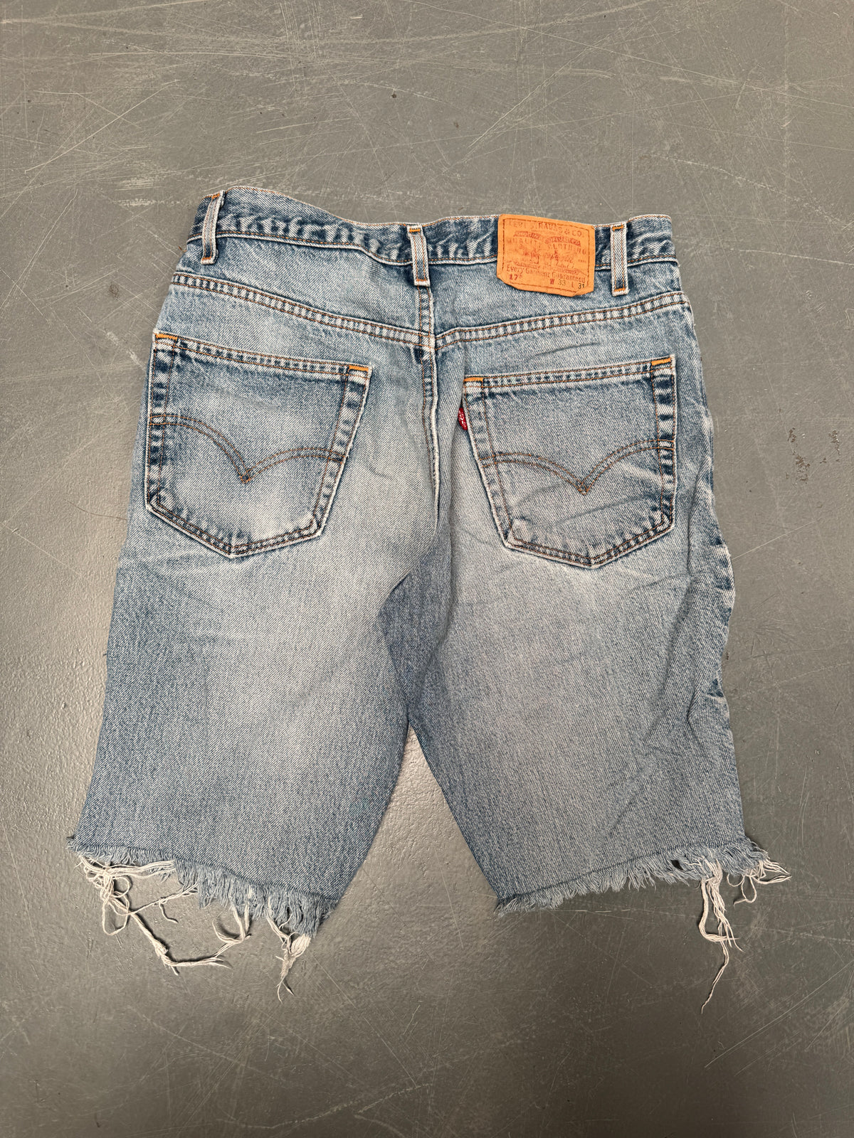 Vintage Levis Cut Off Denim Shorts - 90s Made - W 30 - SH976