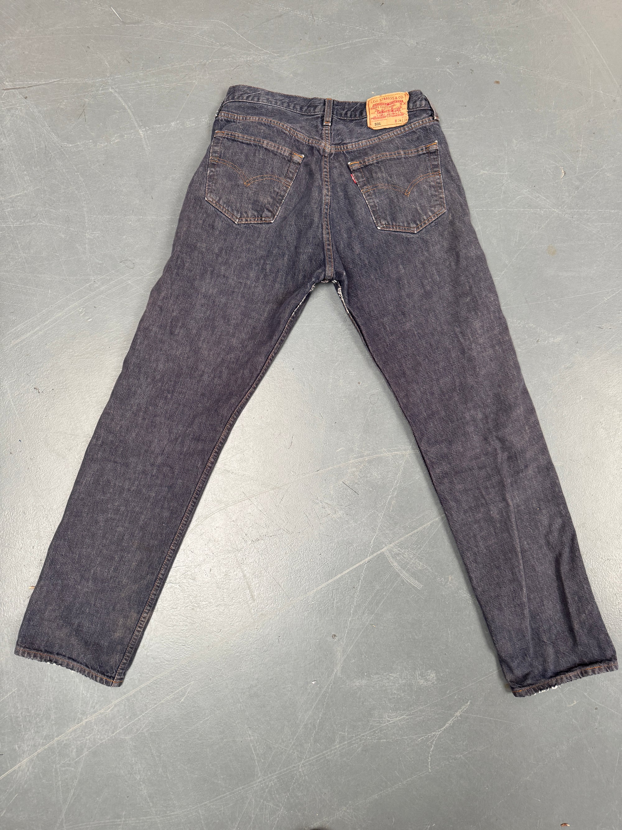 Mens Levis 501 Regular Fit Vintage Jean - W 30 L 32 - Slate Grey SL46