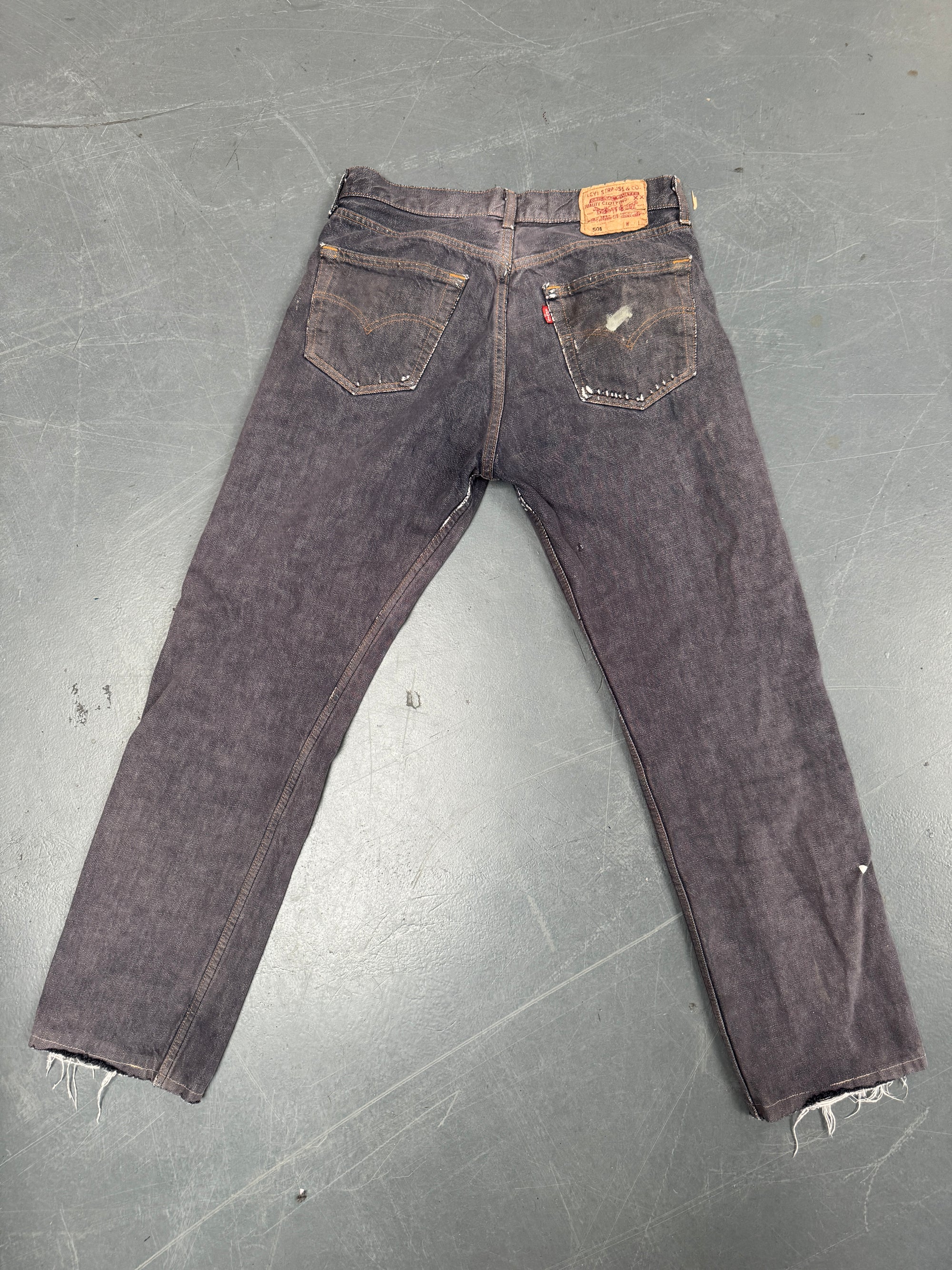 Mens Levis 501 Regular Fit Vintage Jean - W 30 L 29 - Slate Grey SL47
