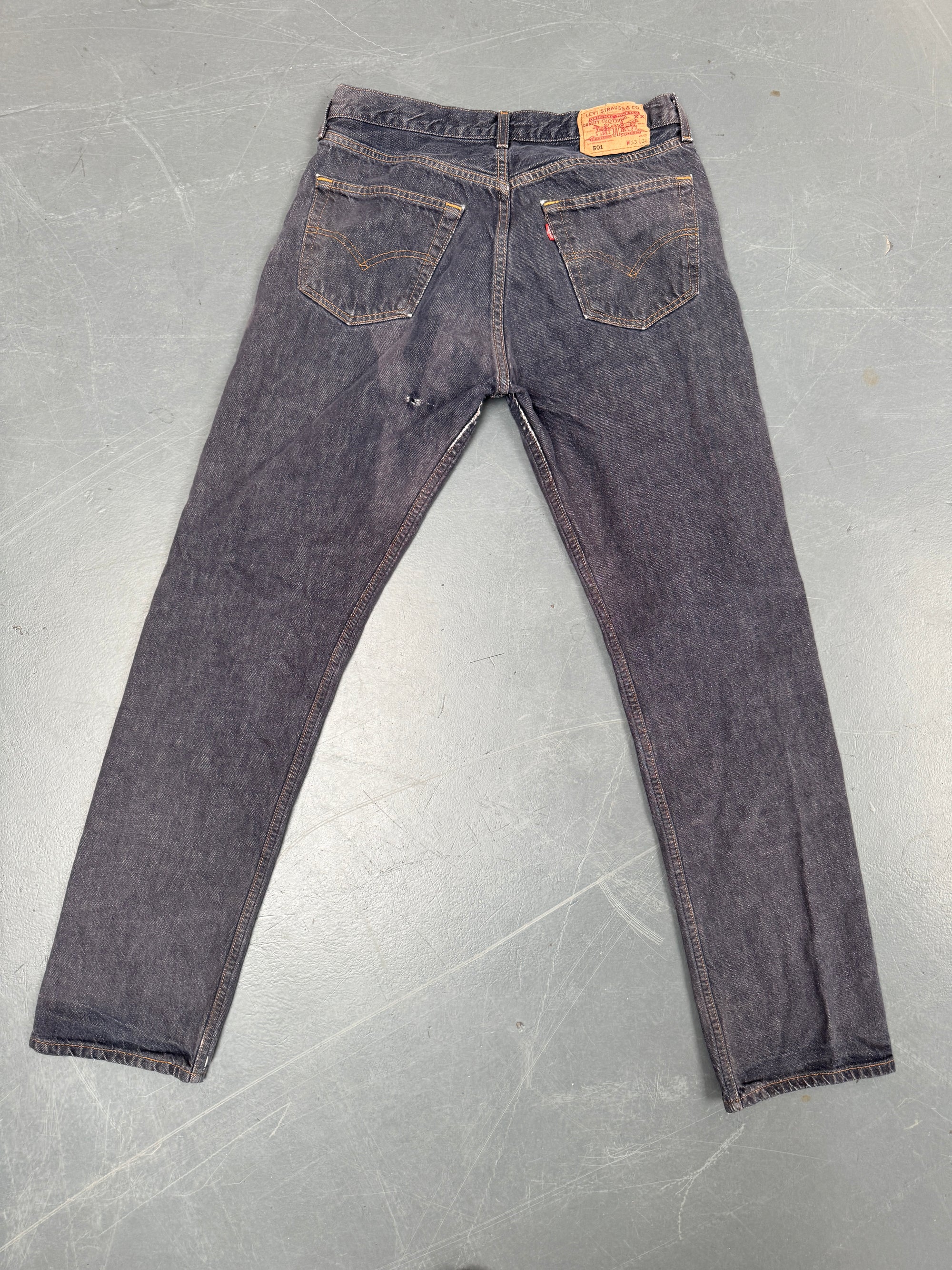 Mens Levis 501 Regular Fit Vintage Jean - W 30 L 32 - Slate Grey SL48