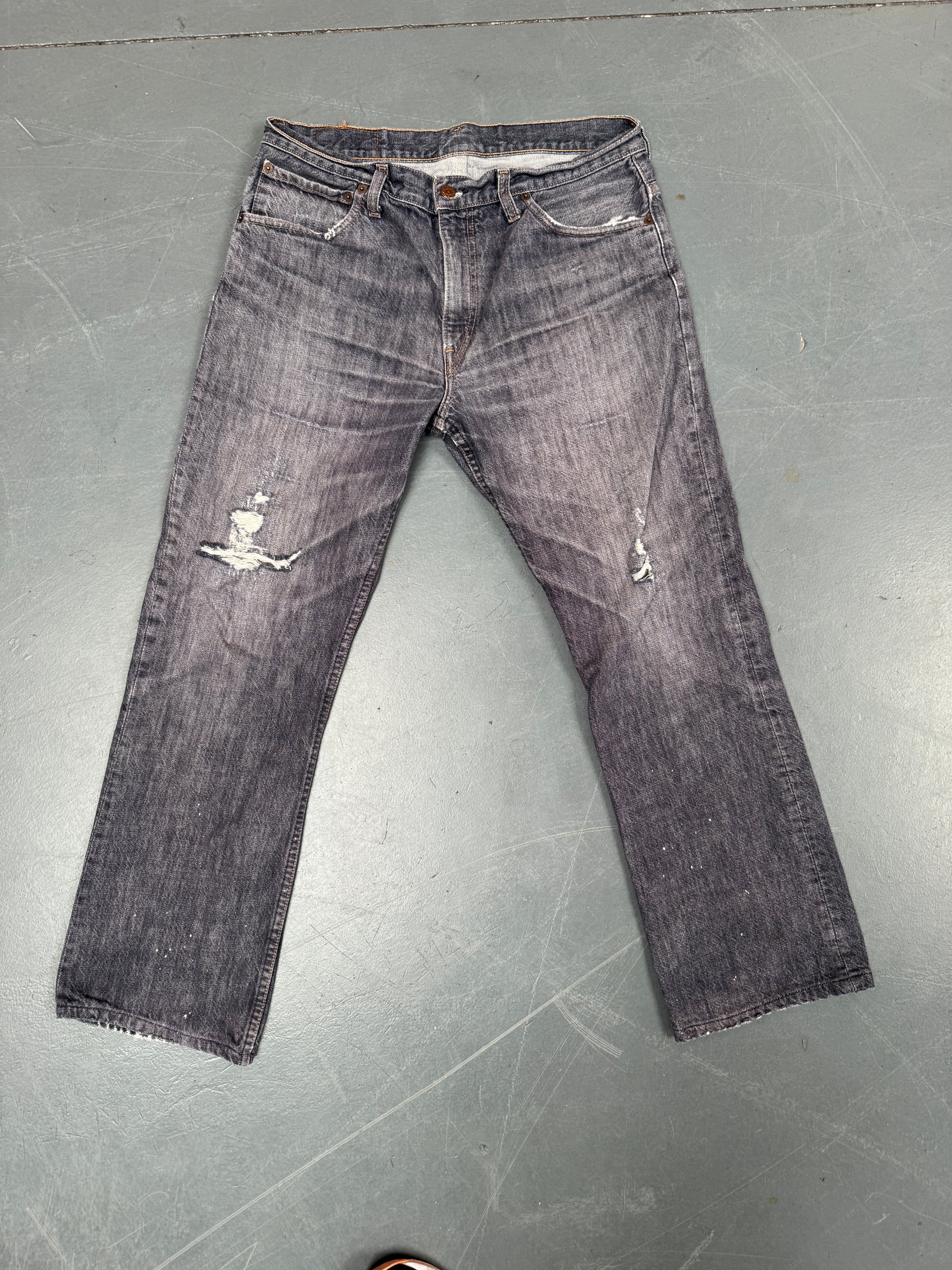 Mens Levis 501 Regular Fit Vintage Jean - W 32 L 29 - Slate Grey SL50