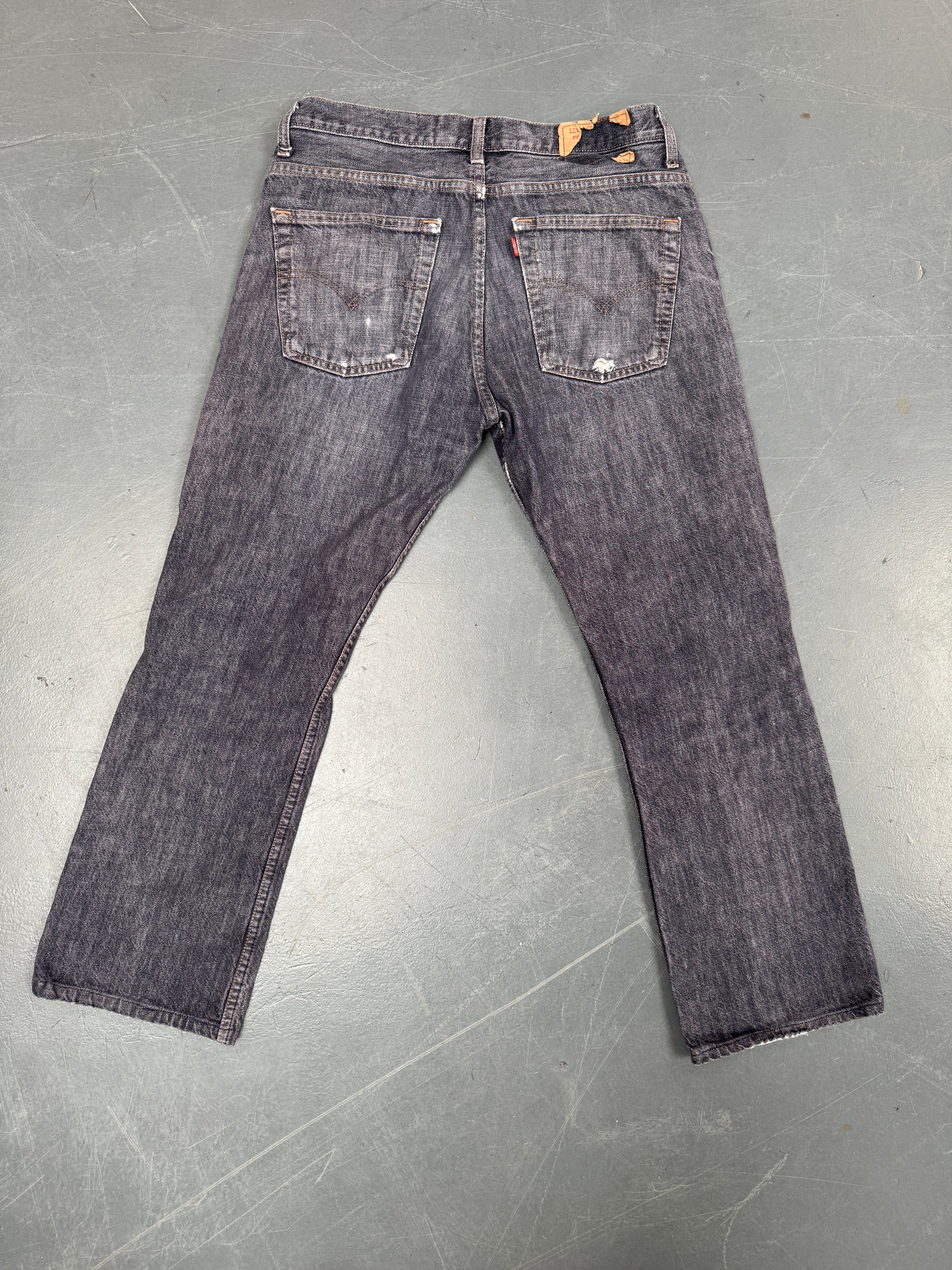 Mens Levis 501 Regular Fit Vintage Jean - W 32 L 29 - Slate Grey SL50