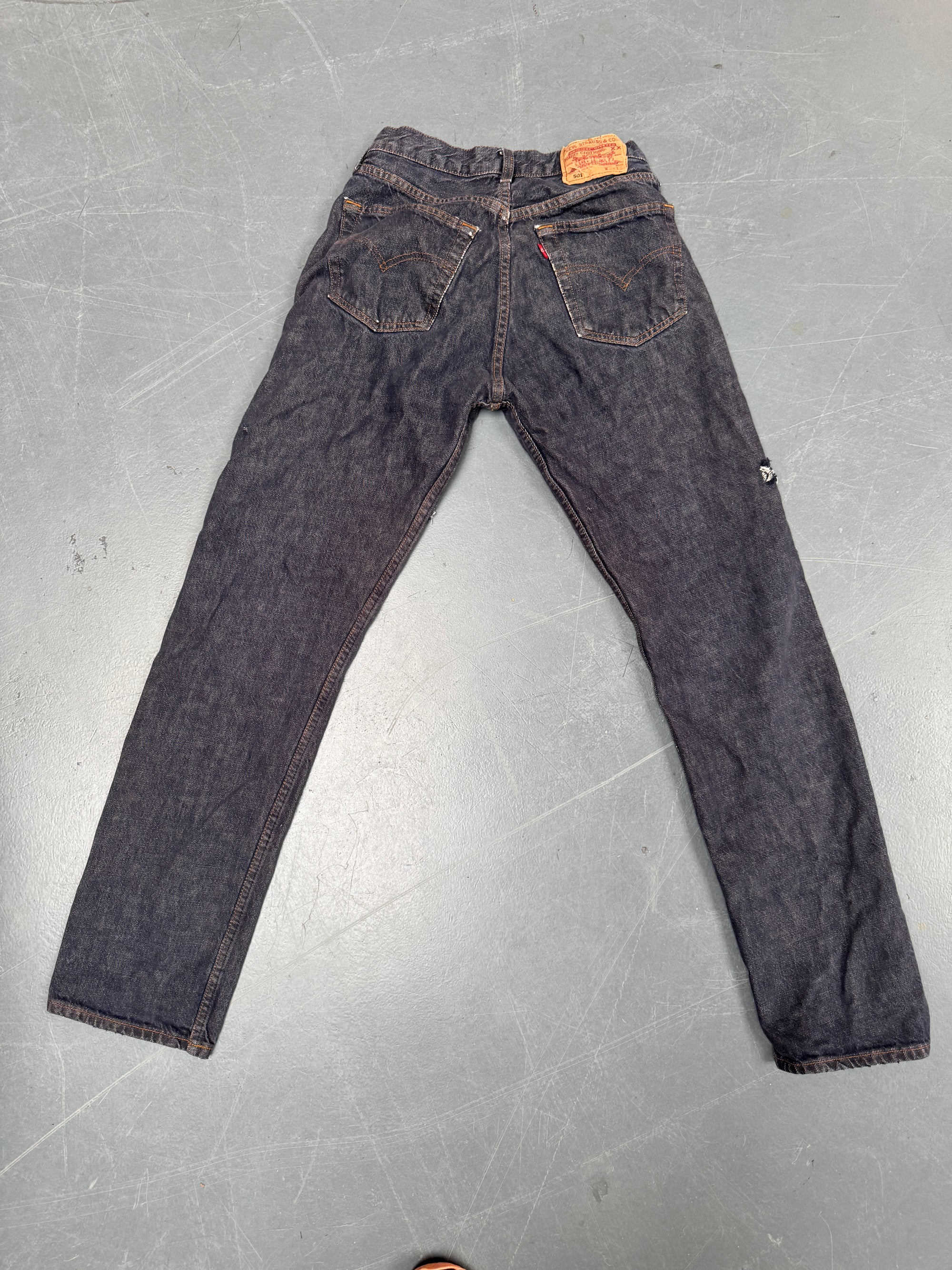 Mens Levis 501 Regular Fit Vintage Jean - W 26 L 31 - Slate Grey SL54