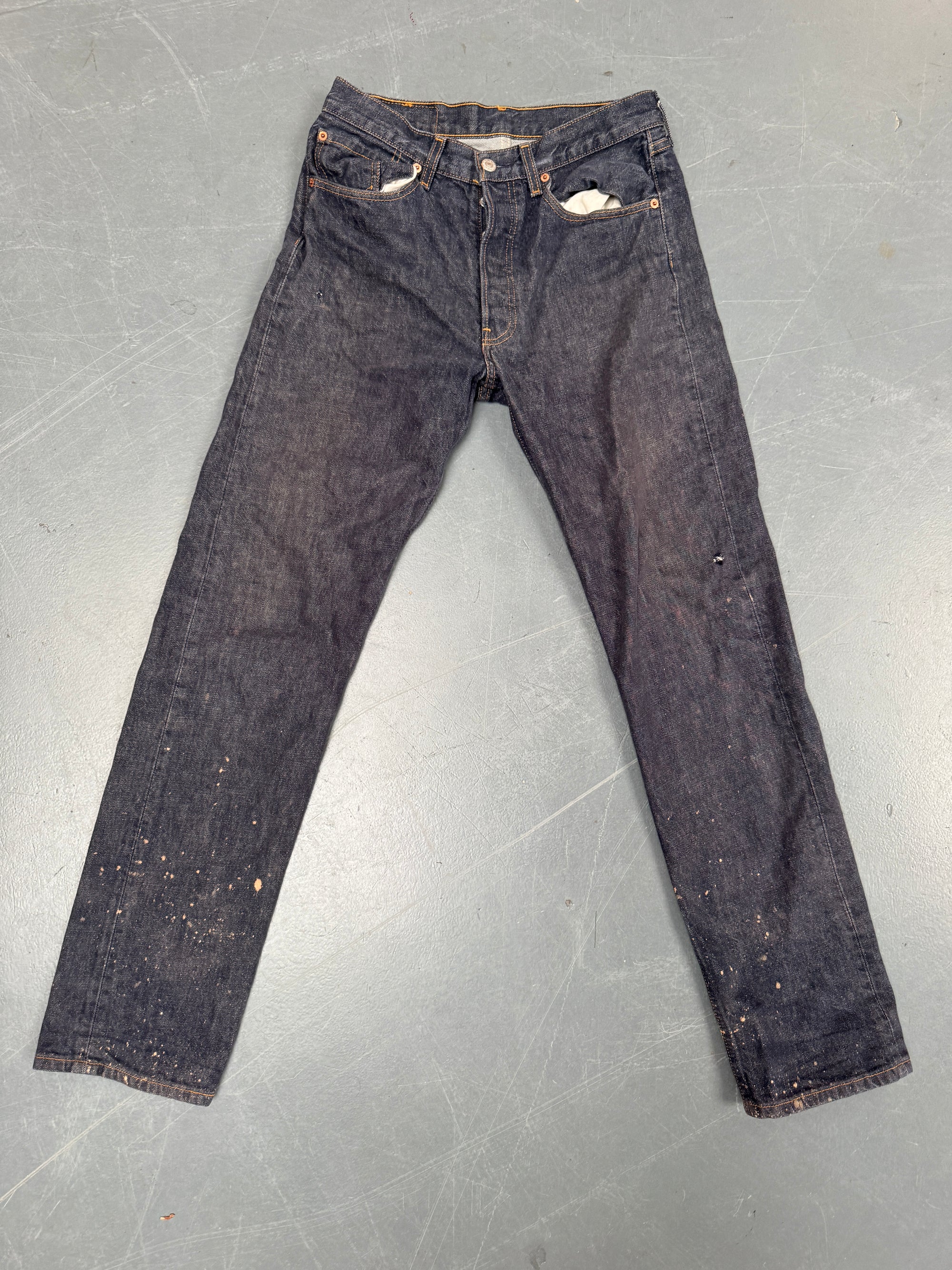 Mens Levis 501 Regular Fit Vintage Jean - W 28 L 33 - Slate Grey SL60