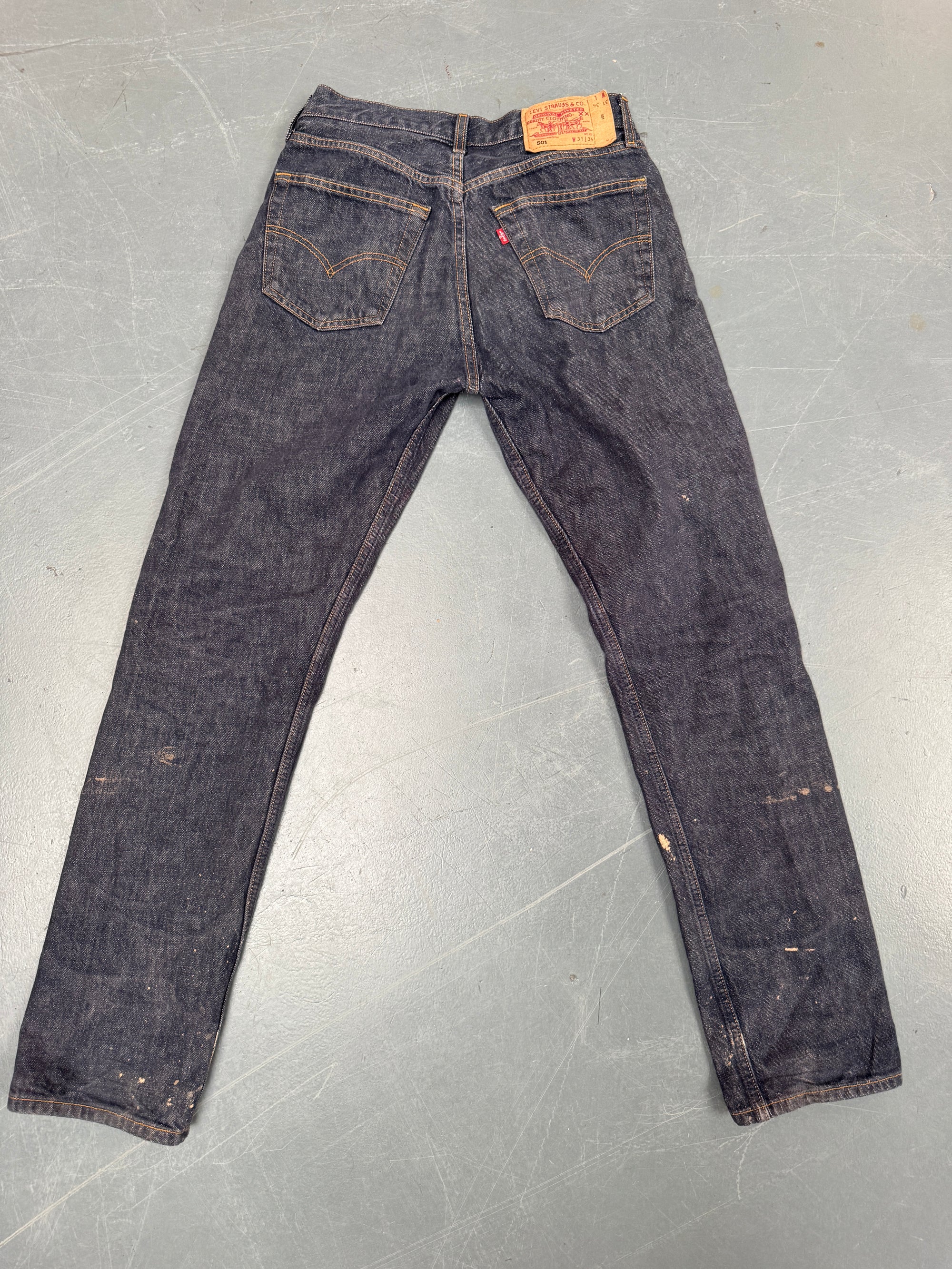 Mens Levis 501 Regular Fit Vintage Jean - W 28 L 33 - Slate Grey SL60