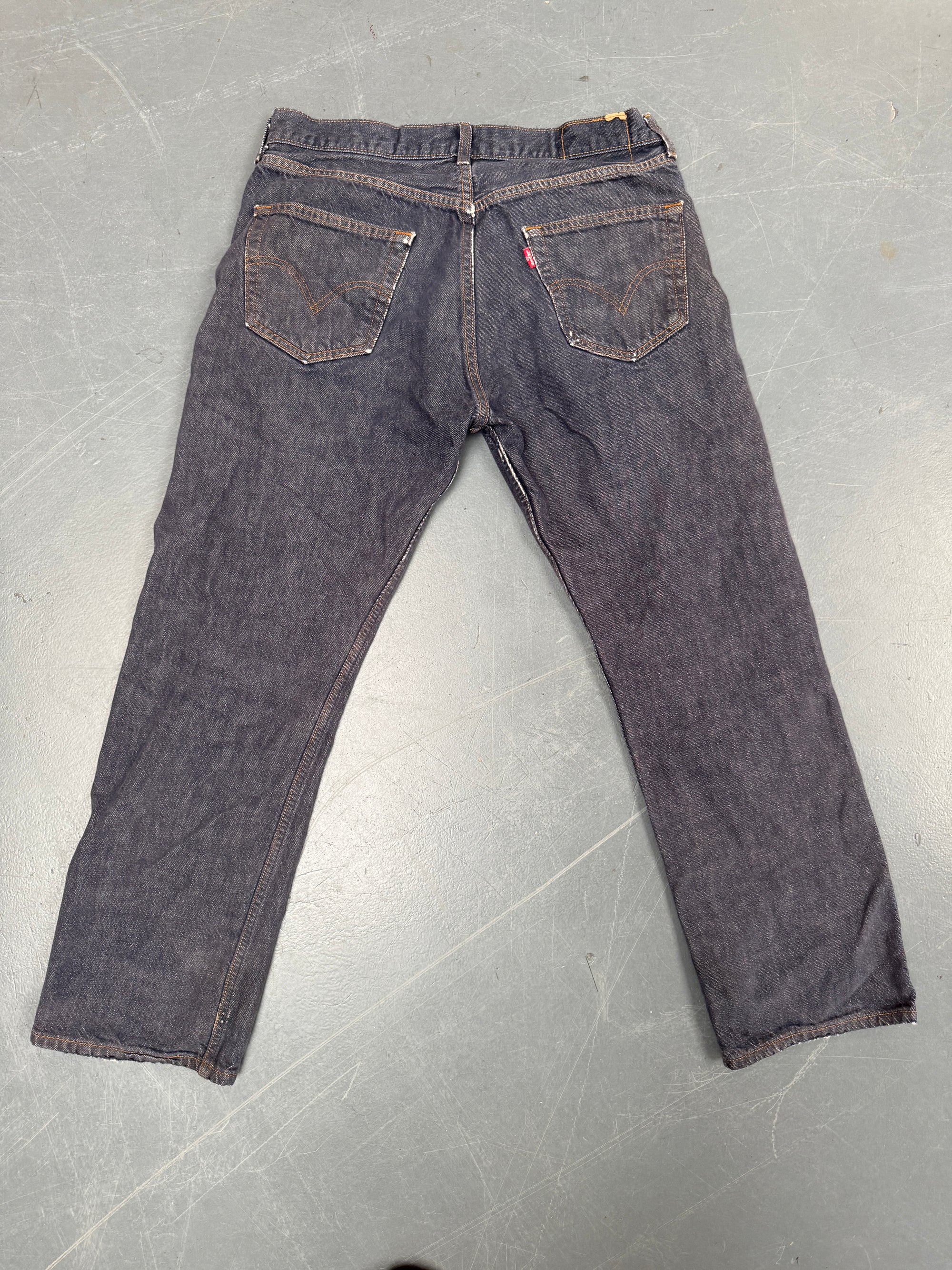 Mens Levis 501 Regular Fit Vintage Jean - W 32 L 28 - Slate Grey SL63