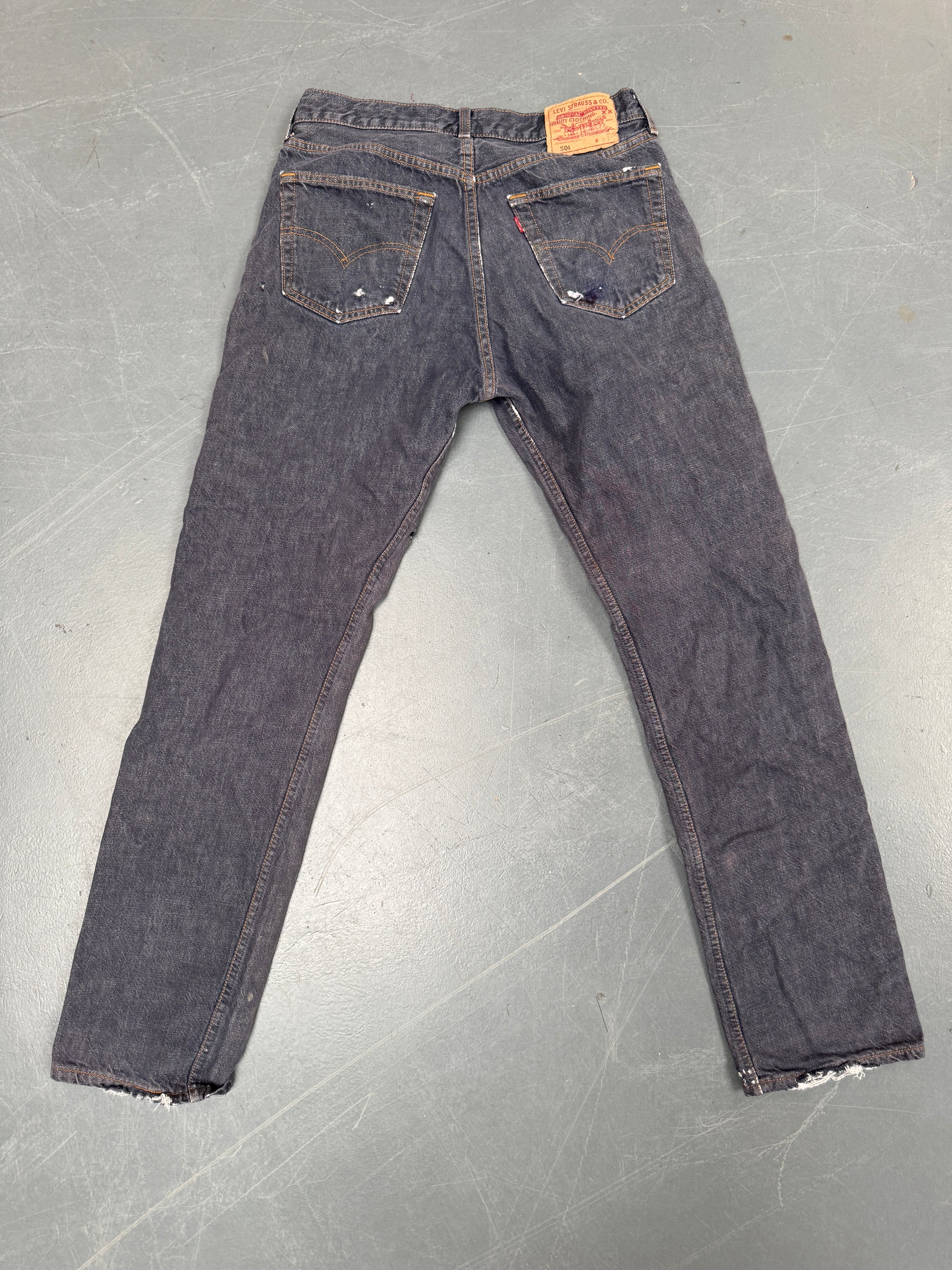 Mens Levis 501 Regular Fit Vintage Jean - W 30 L 32 - Slate Grey SL64