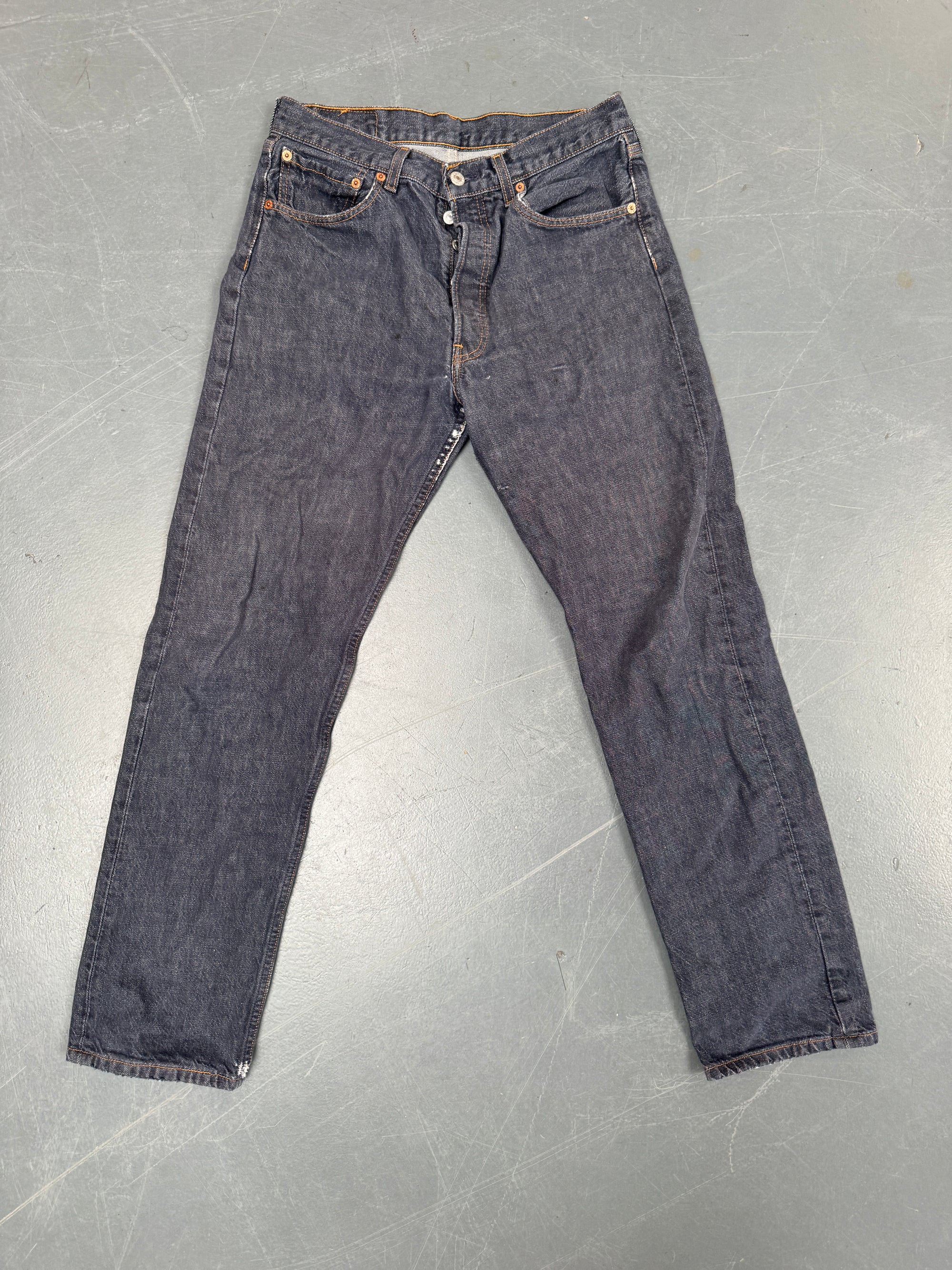 Mens Levis 501 Regular Fit Vintage Jean - W 29 L 29 - Slate Grey SL65
