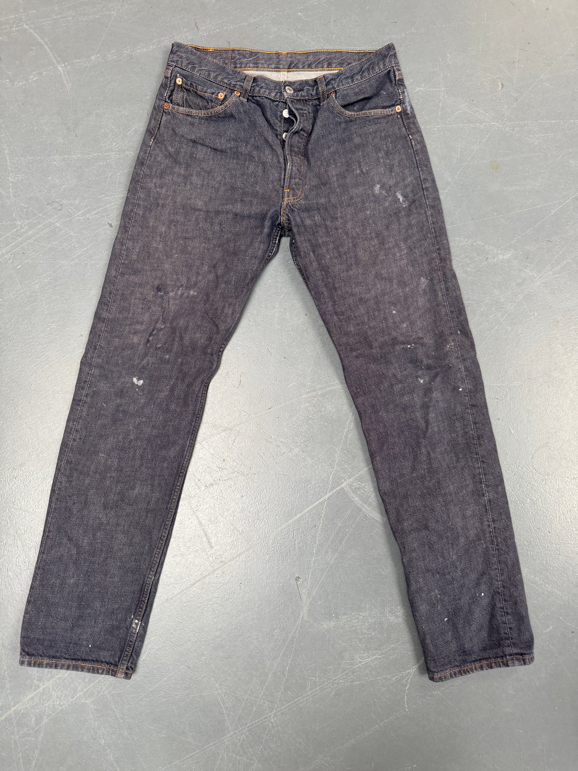 Mens Levis 501 Regular Fit Vintage Jean - W 30 L 32 - Slate Grey SL68