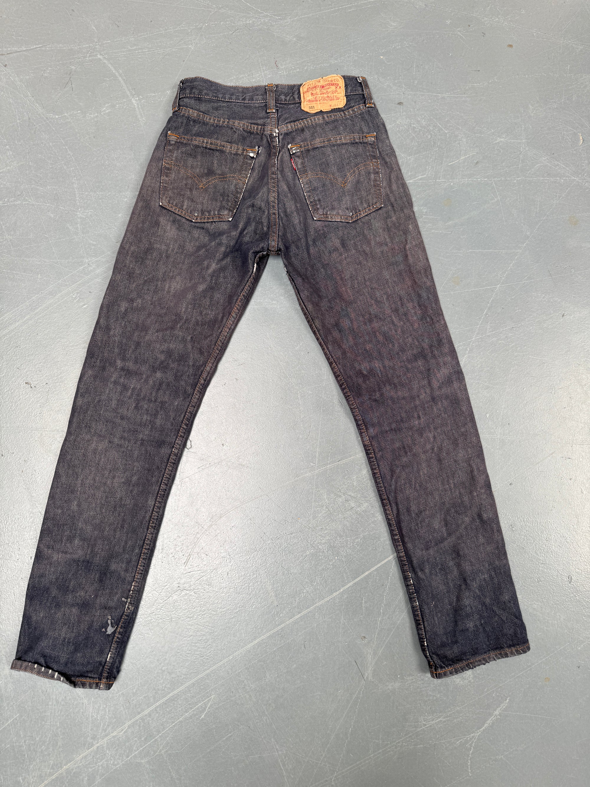 Mens Levis 501 Regular Fit Vintage Jean - W 25 L 30 - Slate Grey SL69