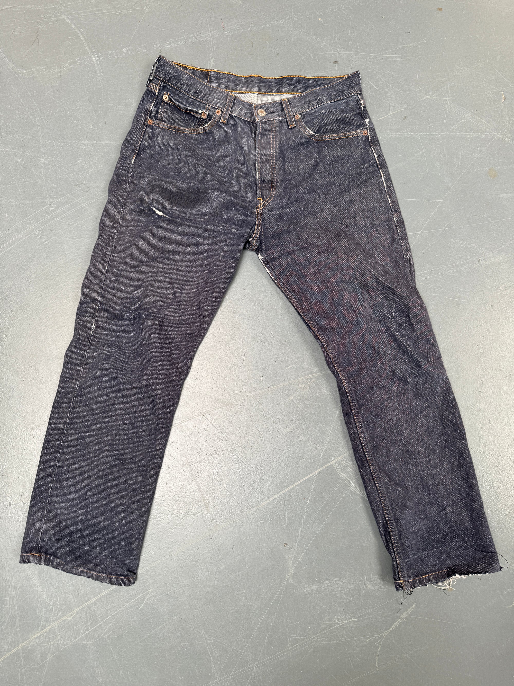Mens Levis 501 Regular Fit Vintage Jean - W 30 L 27 - Slate Grey SL70