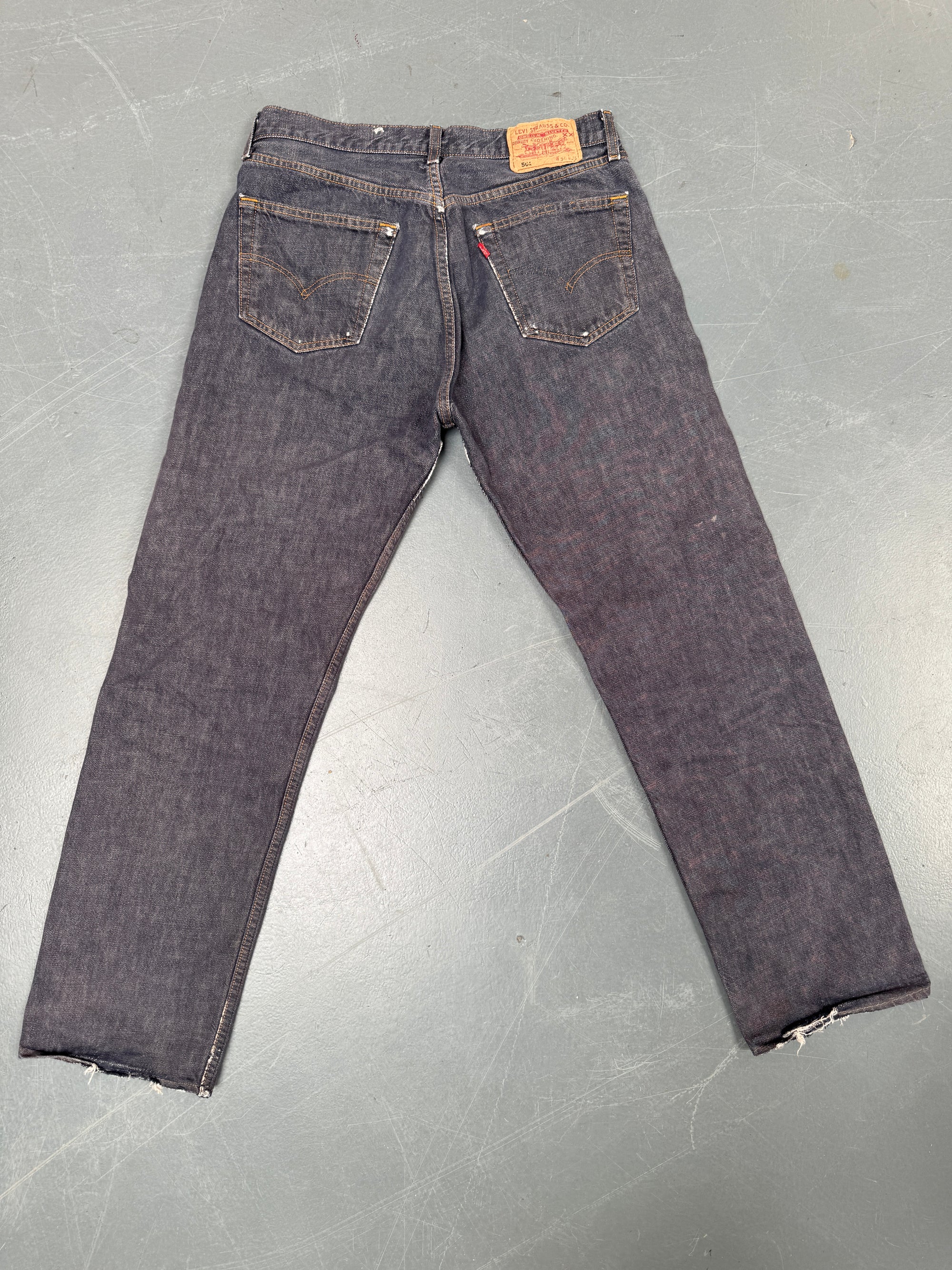 Mens Levis 501 Regular Fit Vintage Jean - W 30 L 29 - Slate Grey SL71