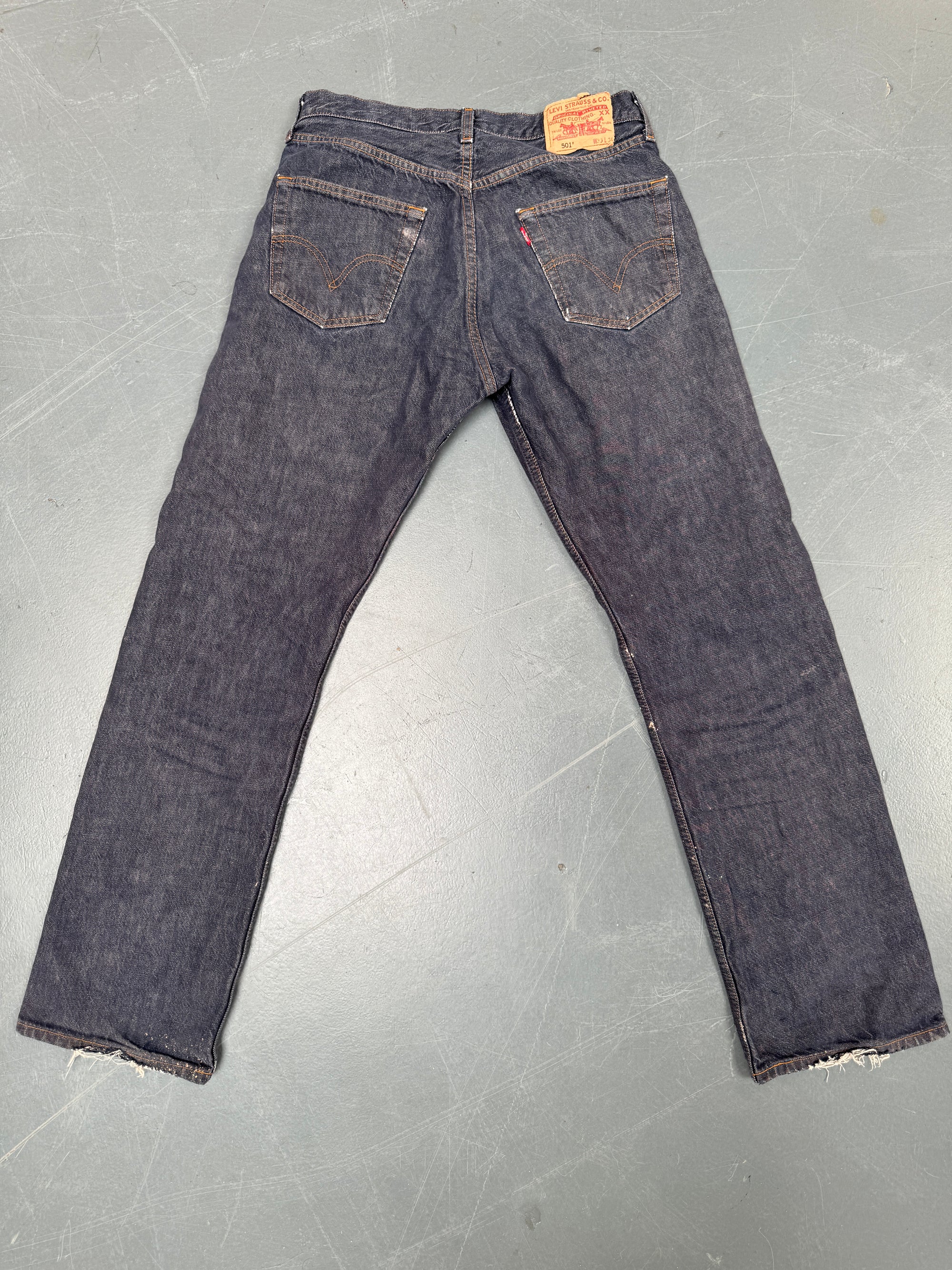 Mens Levis 501 Regular Fit Vintage Jean - W 30 L 32 - Slate Grey SL72