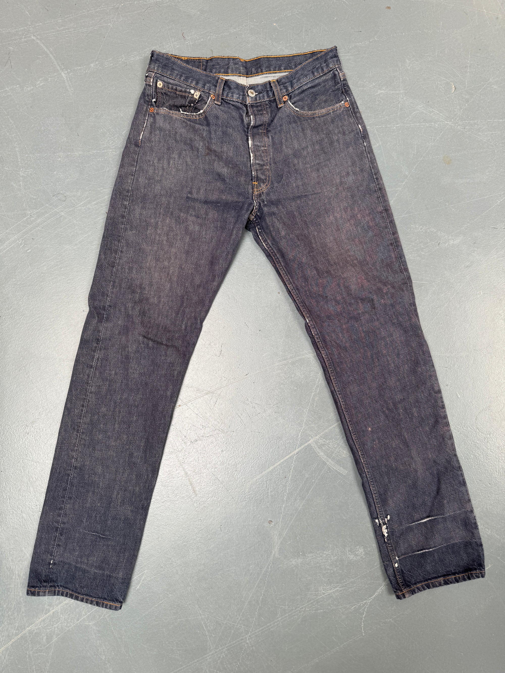 Mens Levis 501 Regular Fit Vintage Jean - W 30 L 33 - Slate Grey SL74