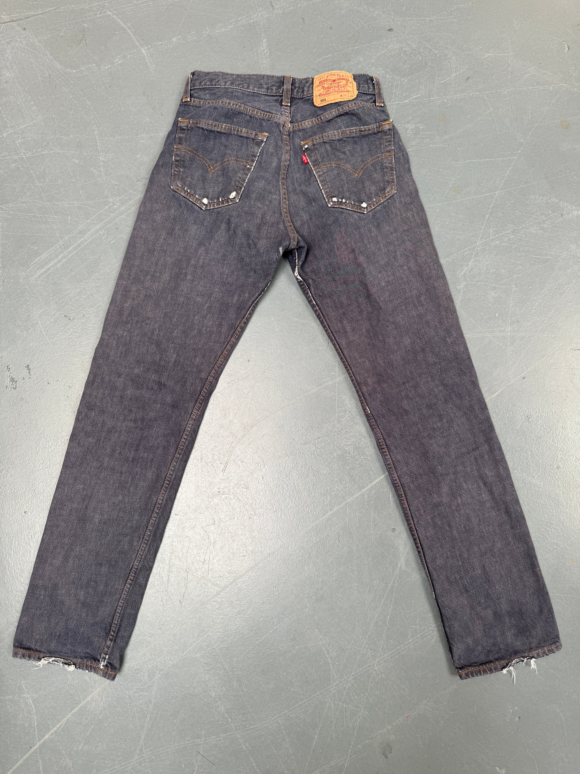 Mens Levis 501 Regular Fit Vintage Jean - W 28 L 32 - Slate Grey SL77