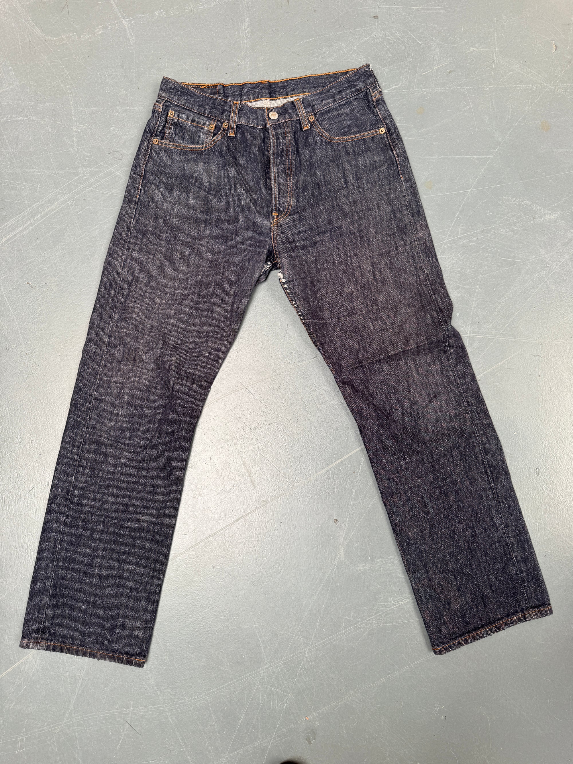 Mens Levis 501 Regular Fit Vintage Jean - W 30 L 30 - Slate Grey SL78