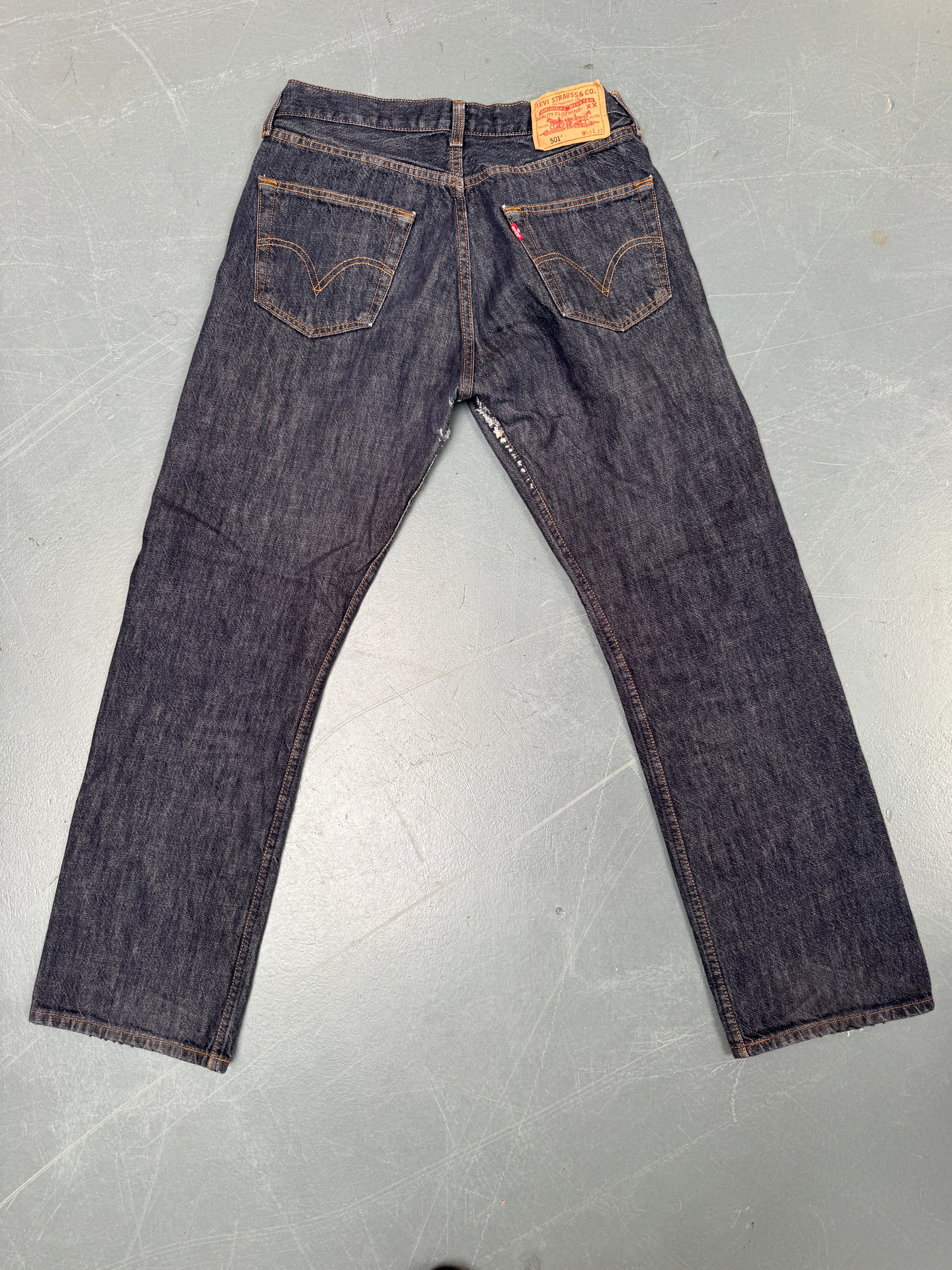 Mens Levis 501 Regular Fit Vintage Jean - W 30 L 30 - Slate Grey SL78