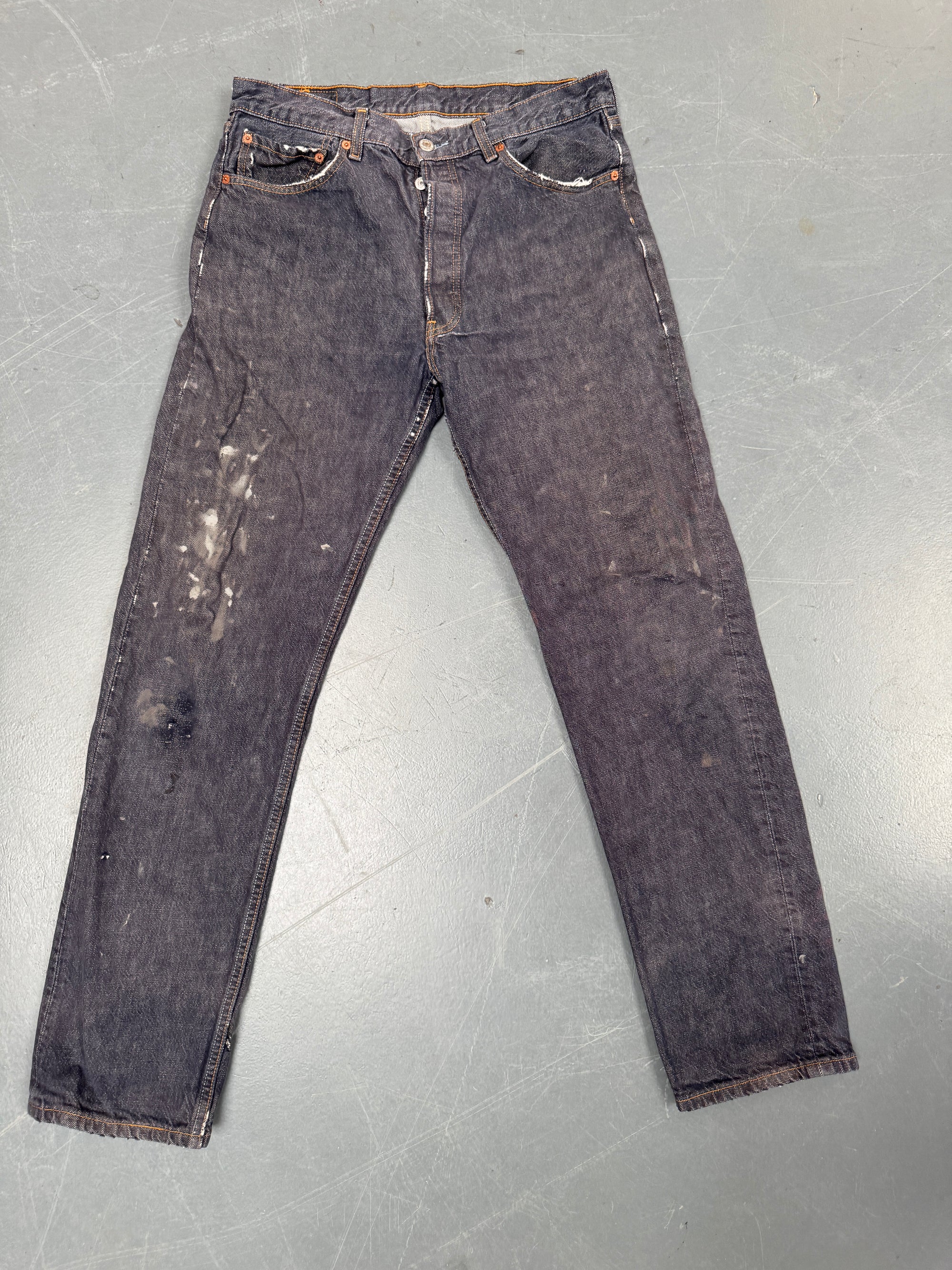 Mens Levis 501 Regular Fit Vintage Jean - W 30 L 32 - Slate Grey SL82