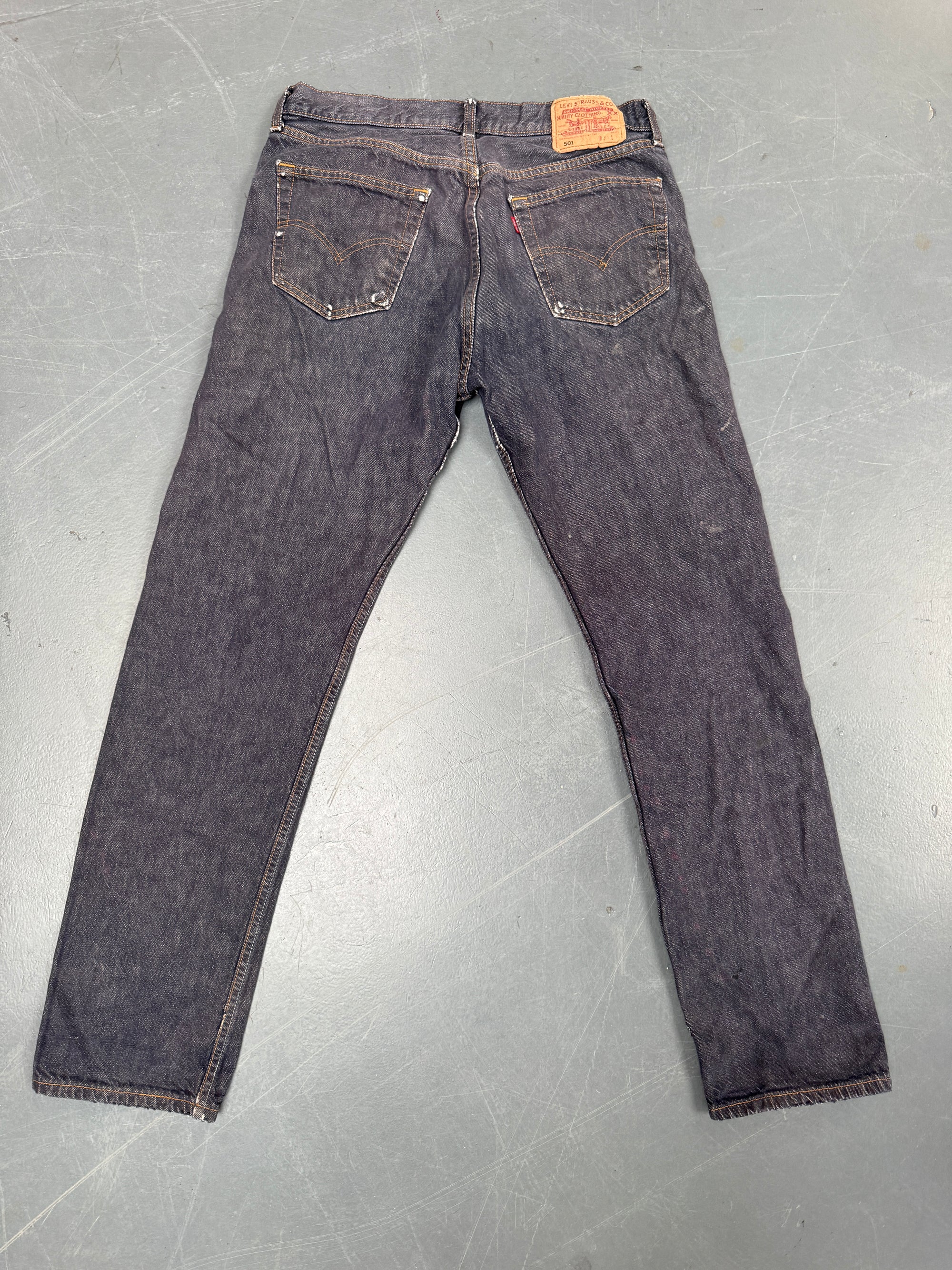 Mens Levis 501 Regular Fit Vintage Jean - W 30 L 32 - Slate Grey SL82