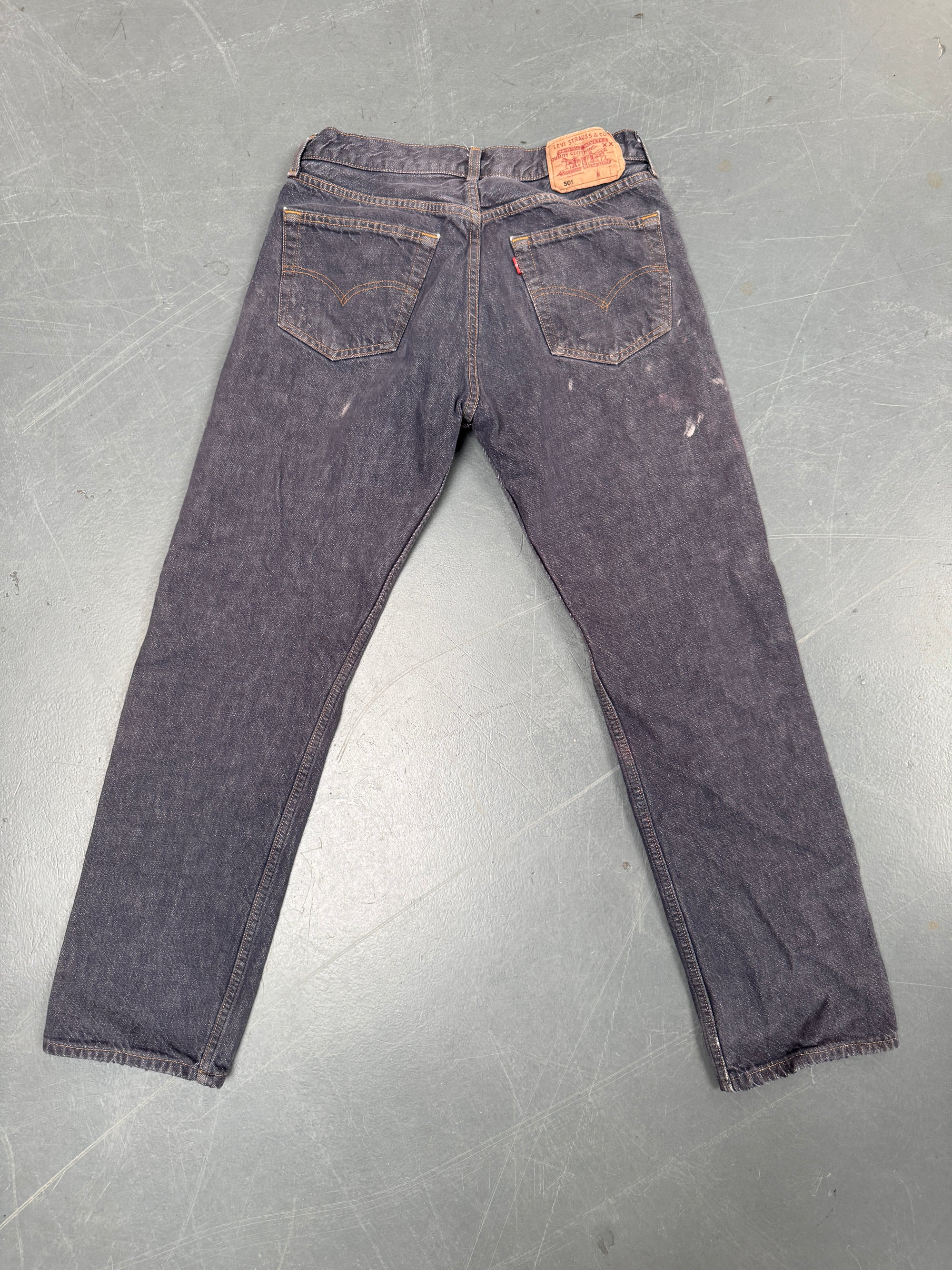 Mens Levis 501 Regular Fit Vintage Jean - W 29 L 29 - Slate Grey SL83