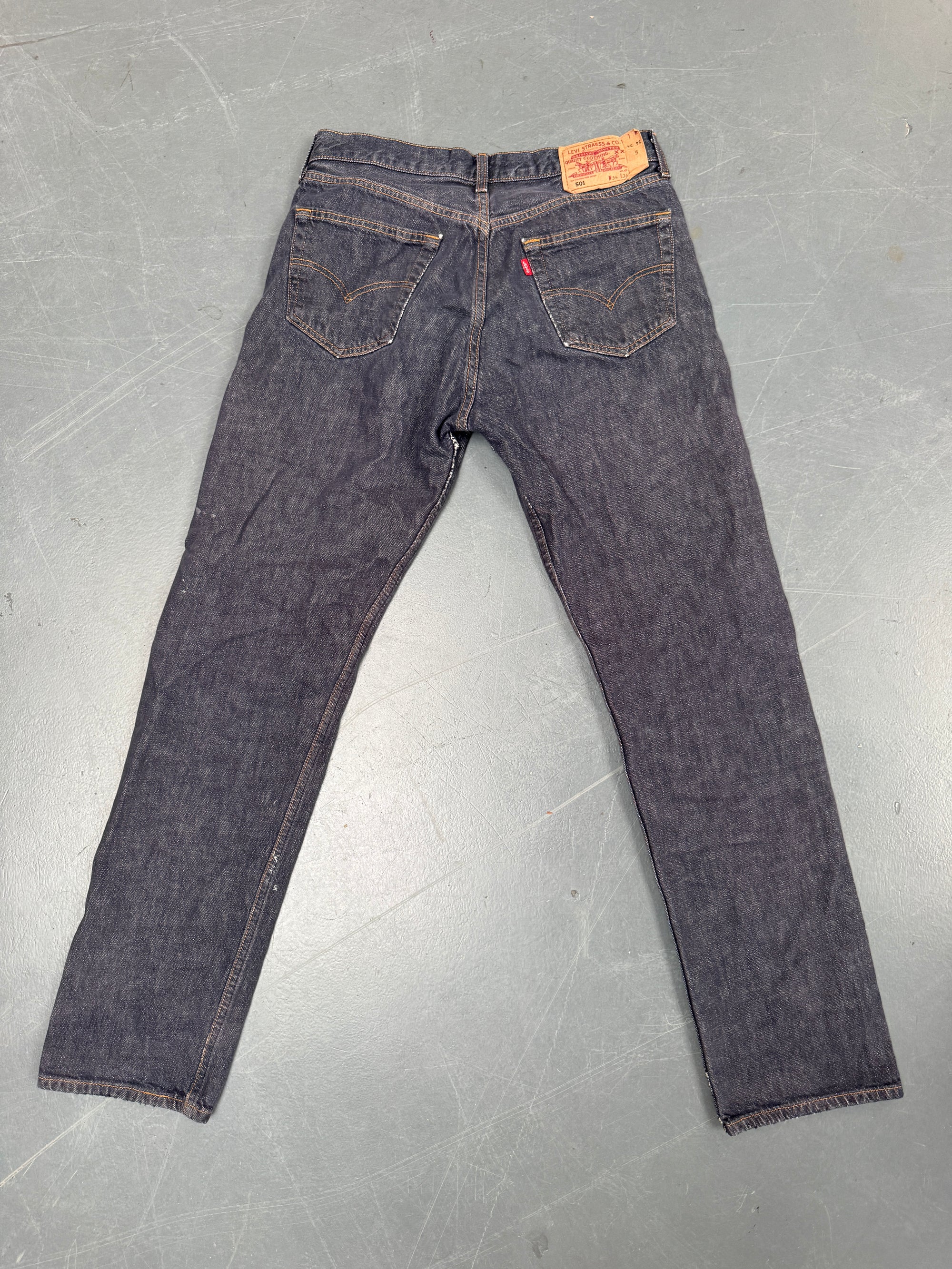 Mens Levis 501 Regular Fit Vintage Jean - W 32 L 32 - Slate Grey SL85