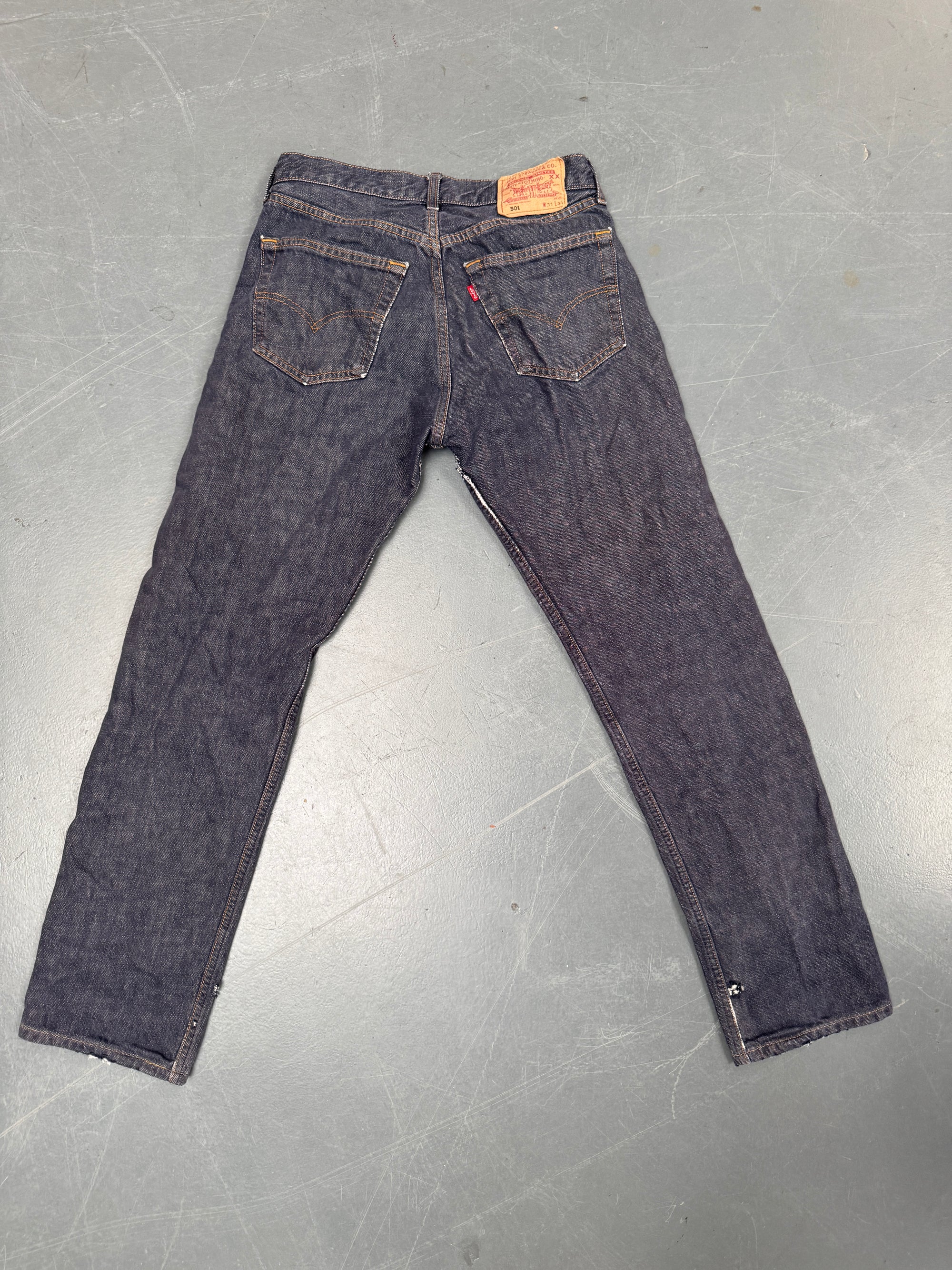 Mens Levis 501 Regular Fit Vintage Jean - W 28 L 30 - Slate Grey SL86