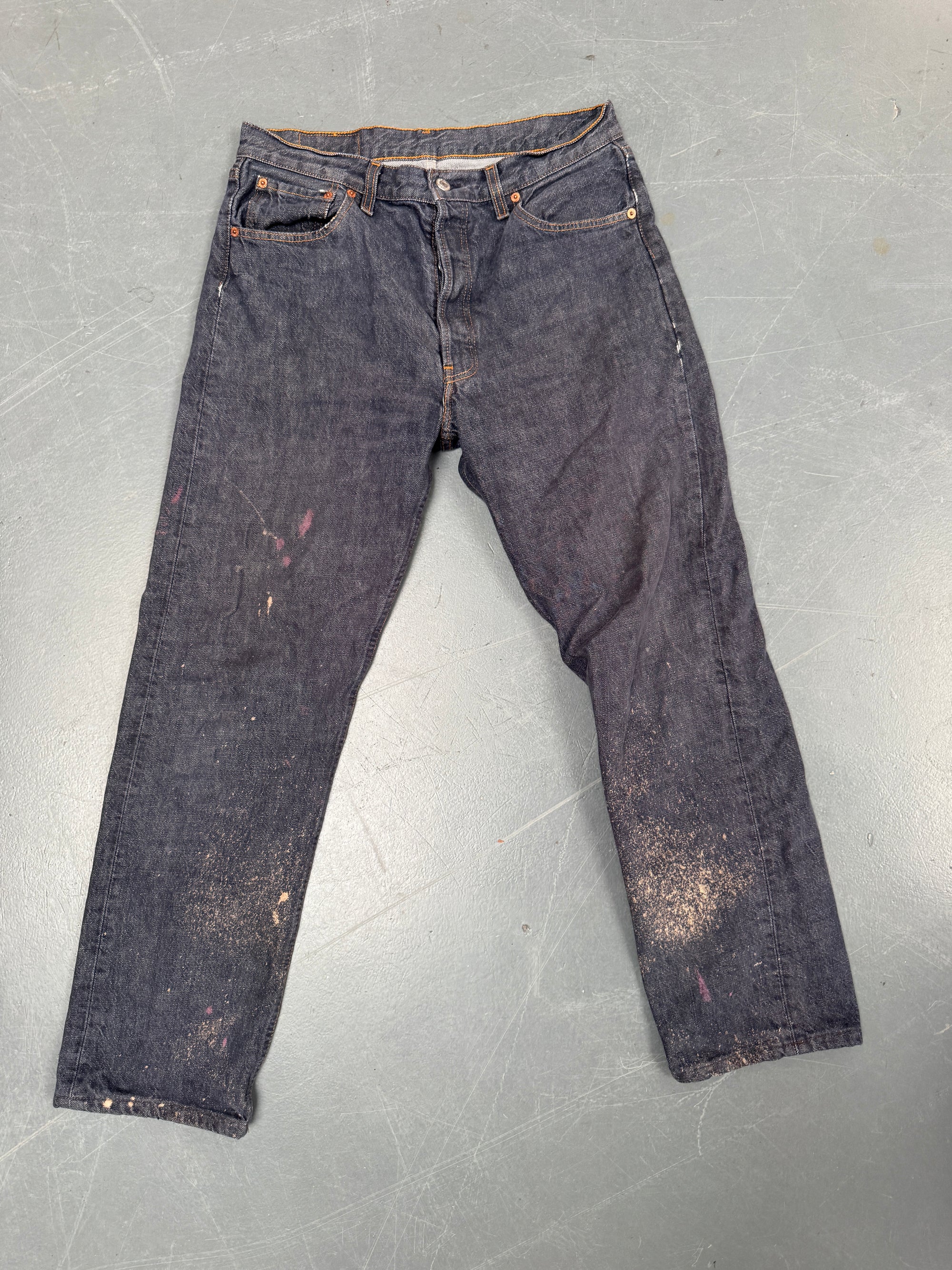 Mens Levis 501 Regular Fit Vintage Jean - W 30 L 29 - Slate Grey SL87