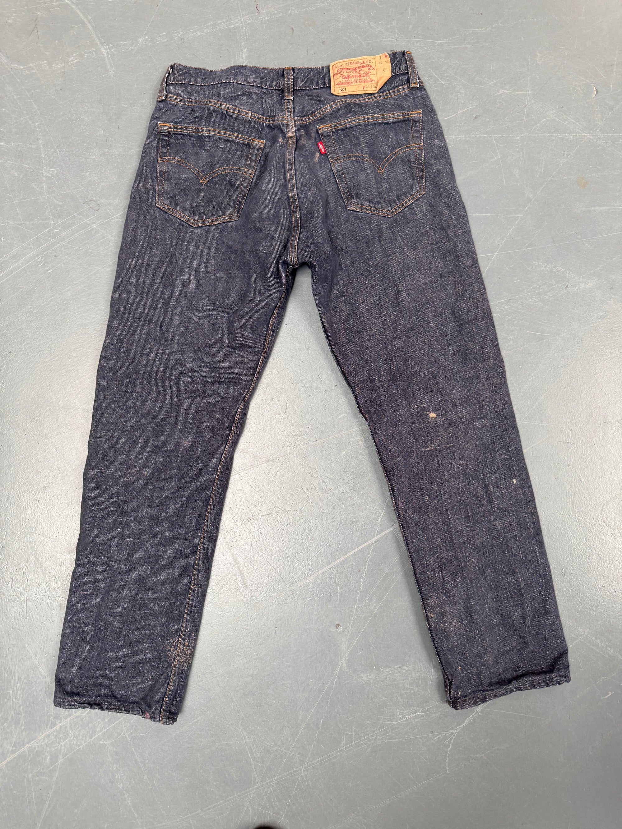 Mens Levis 501 Regular Fit Vintage Jean - W 30 L 29 - Slate Grey SL87