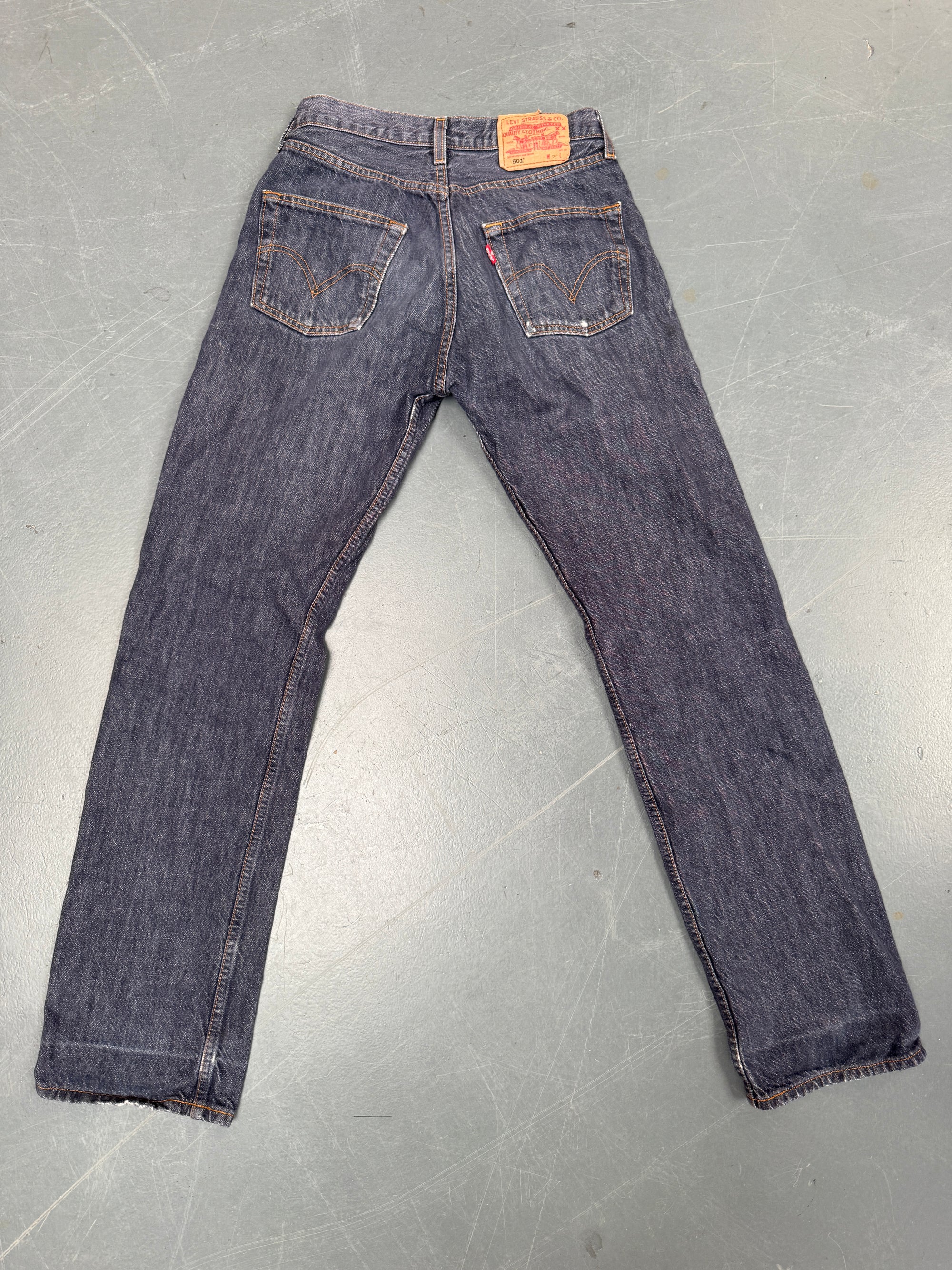 Mens Levis 501 Regular Fit Vintage Jean - W 26 L 32 - Slate Grey SL88